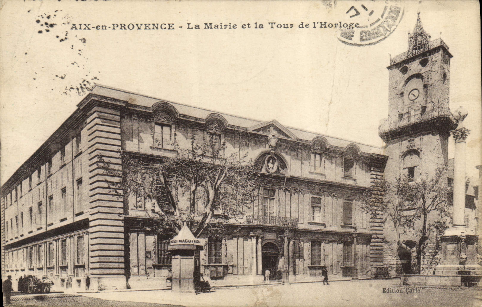 CPA Aix en Provence La Mairie et la Tour de l'Horloge 