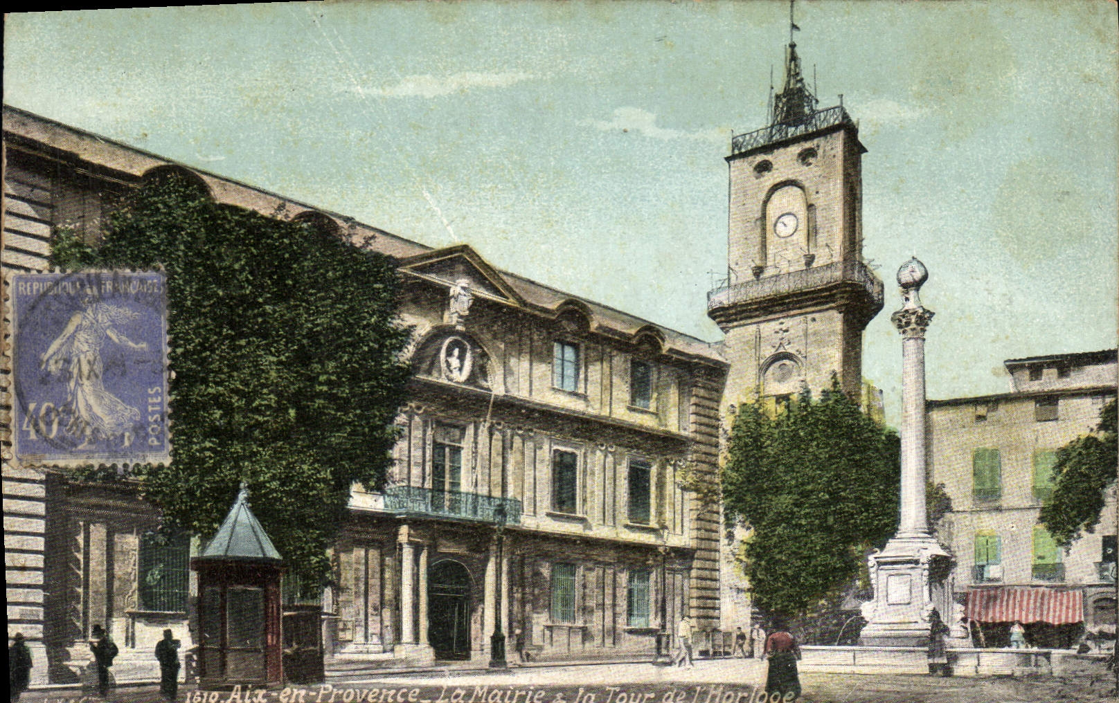 CPA Aix en Provence La Mairie & la Tour de l'Horloge 