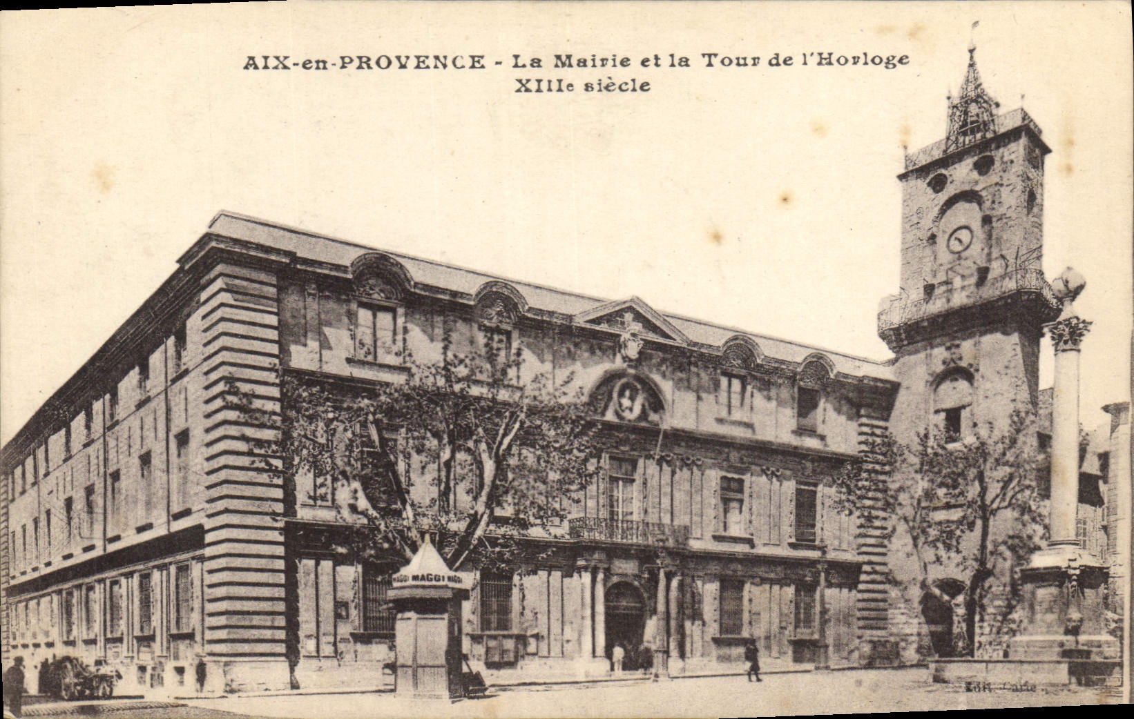 CPA Aix en Provence La Mairie et la Tour de l'Horloge 