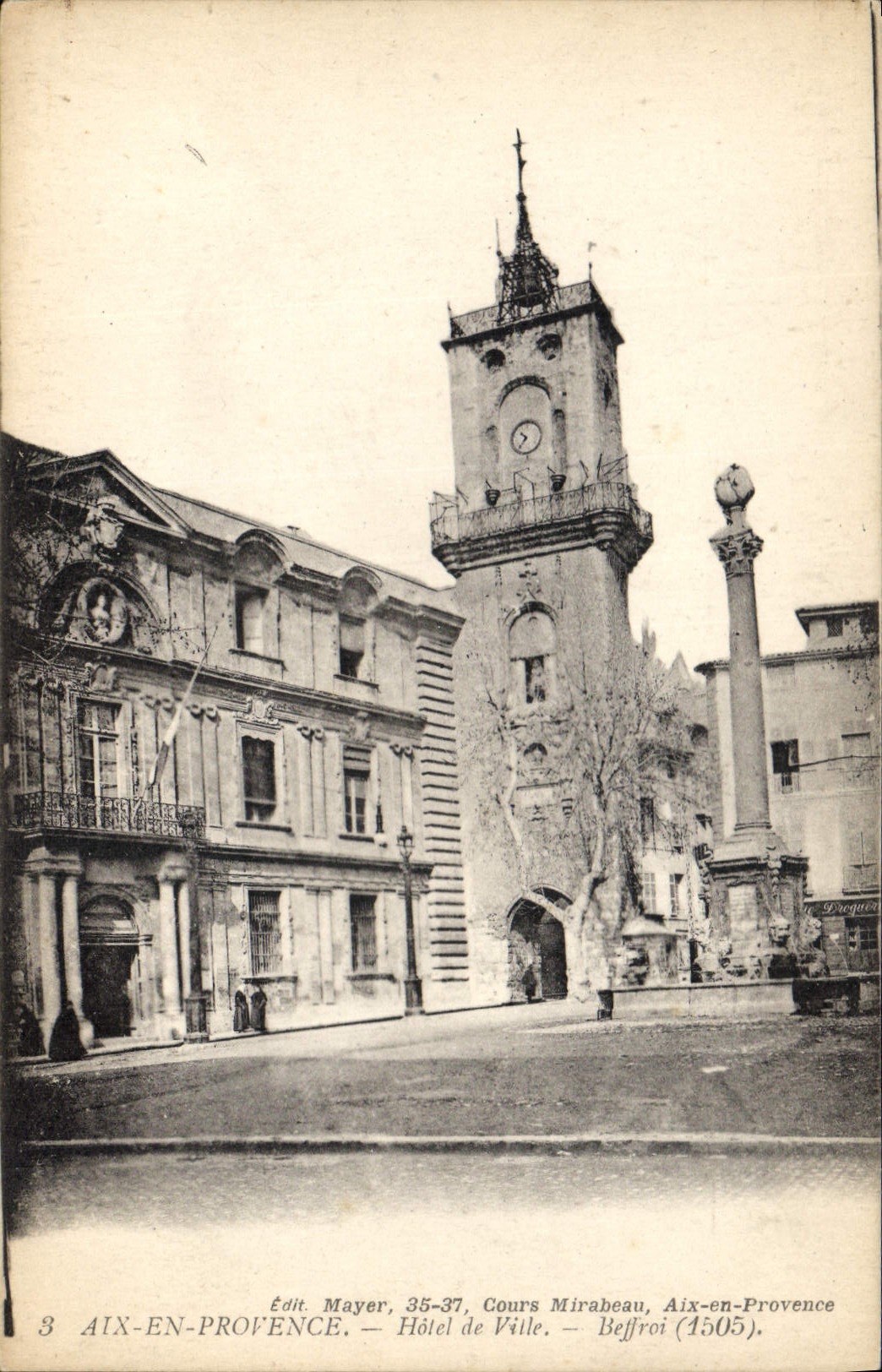 CPA Aix en Provence Hotel de Ville Beffroi 