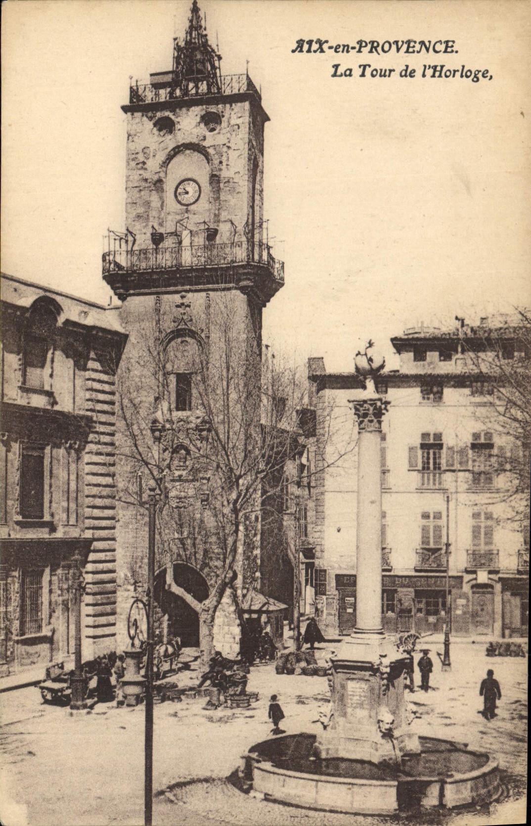 CPA Aix en Provence La Tour de l'Horloge 