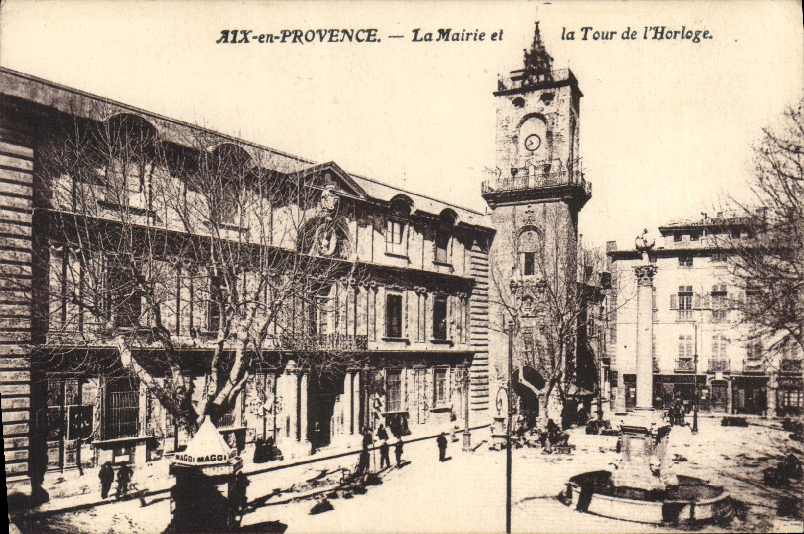 CPA Aix en Provence La Mairie et la Tour de l'Horloge