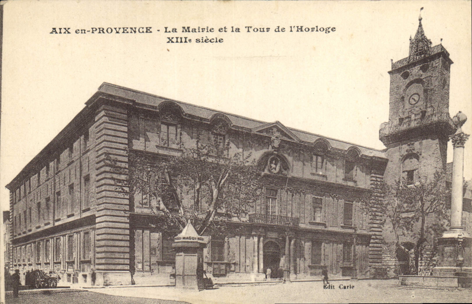 CPA Aix en Provence La Mairie et la Tour de l'Horloge