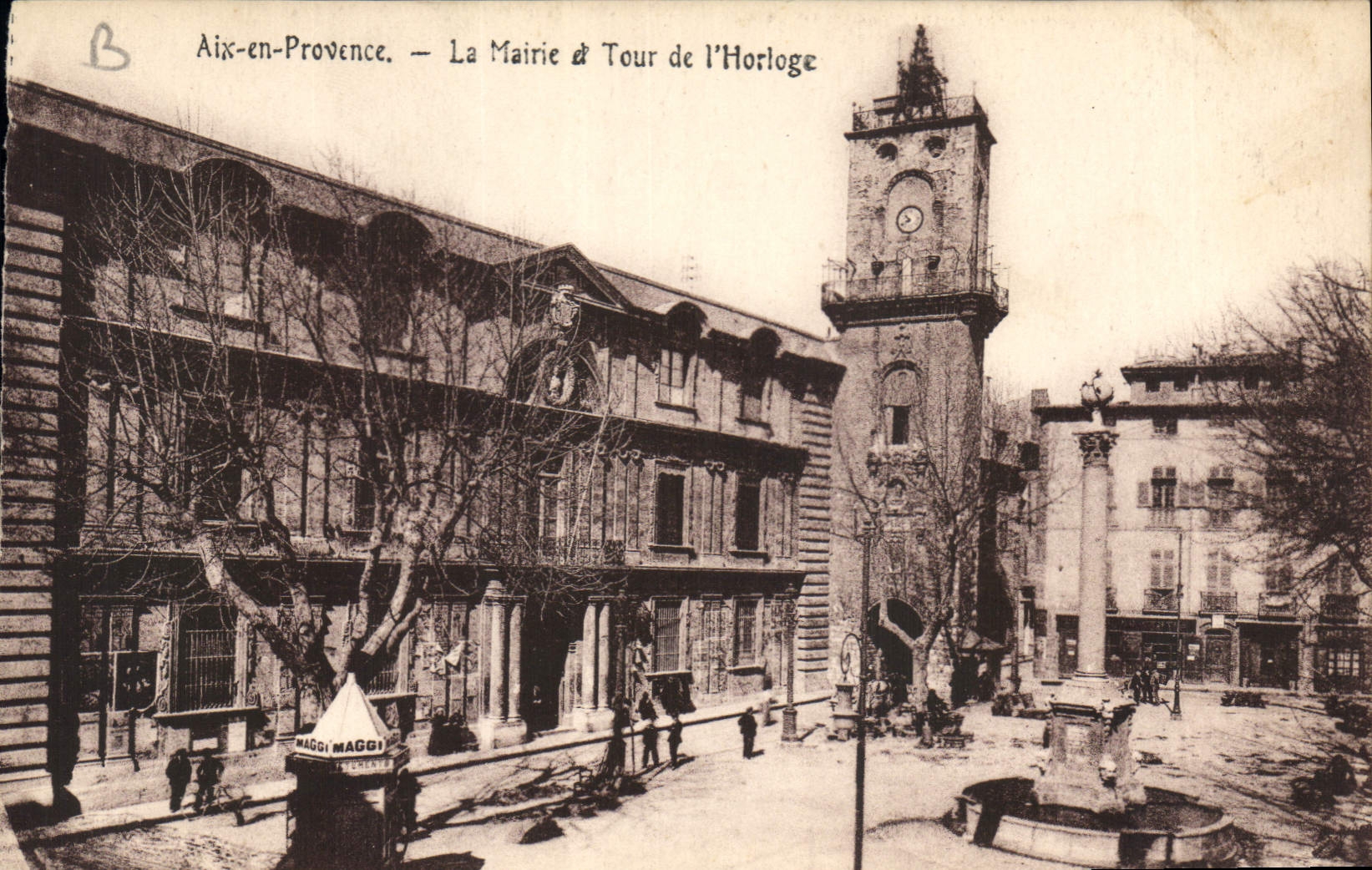 CPA Aix en Provence La Mairie & Tour de l'Horloge 