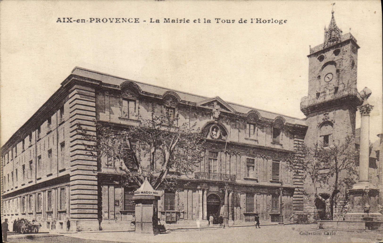 CPA Aix en Provence La Mairie et la Tour de l'Horloge 