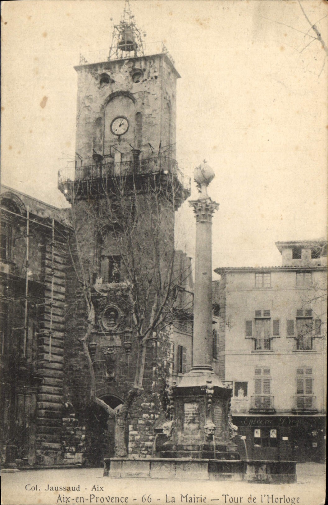 CPA Aix en Provence La Mairie Tour de l'Horloge 