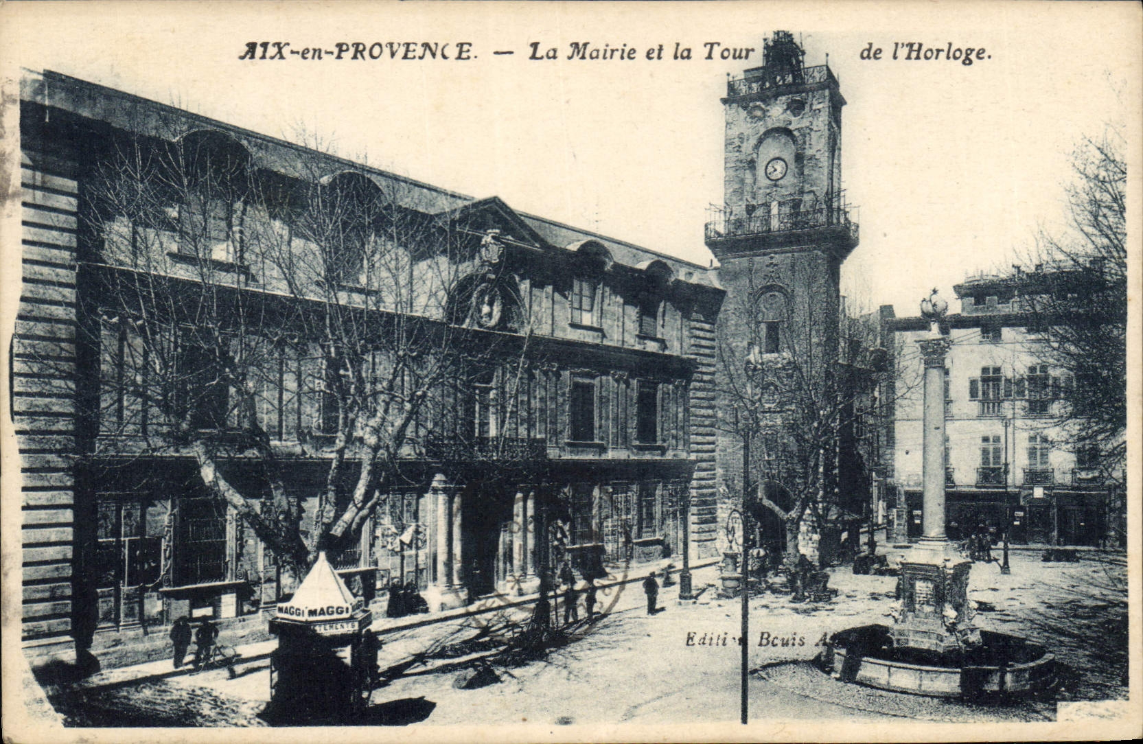 CPA Aix en Provence La Mairie et la Tour de l'Horloge