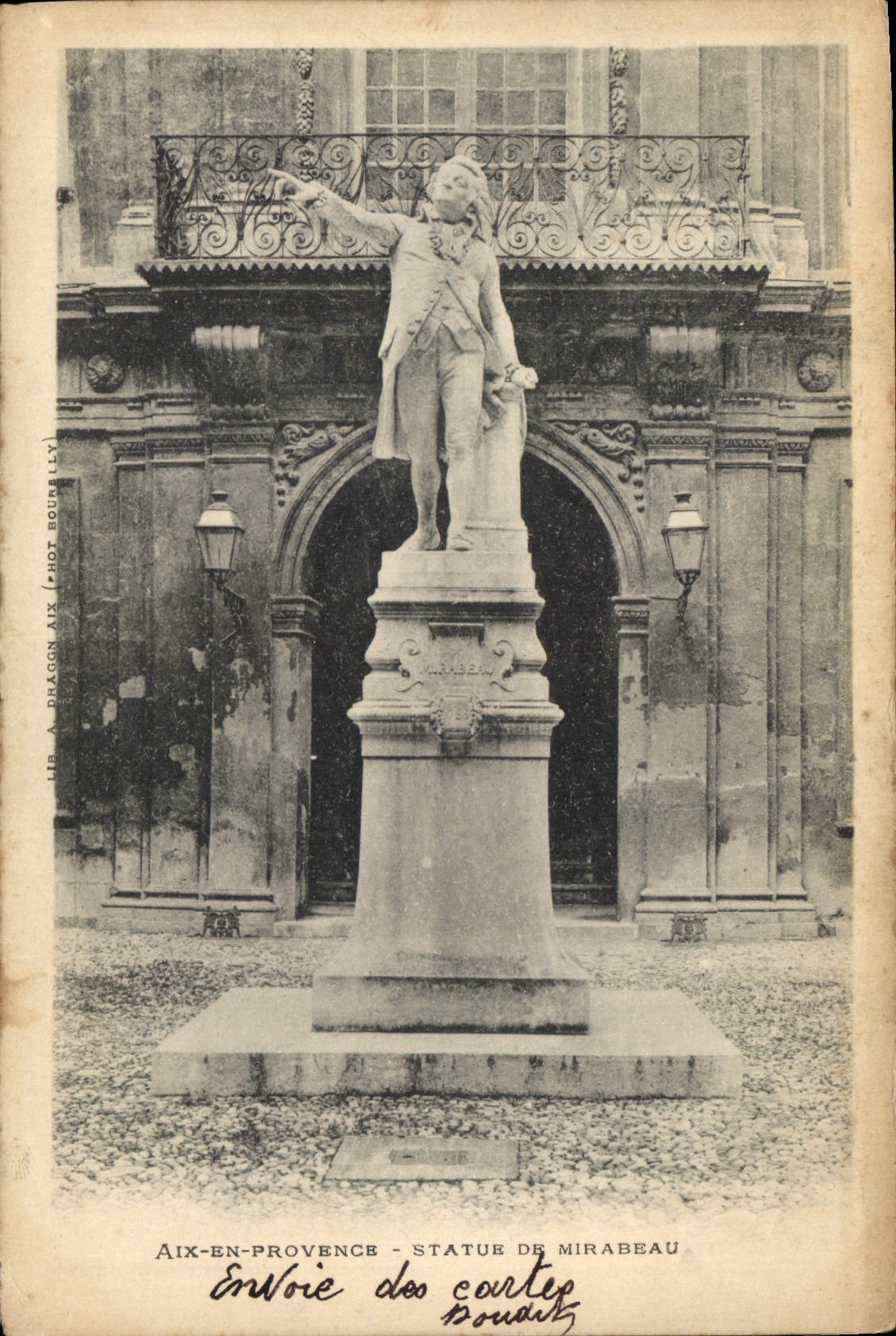 CPA Aix en Provence Statue de Mirabeau