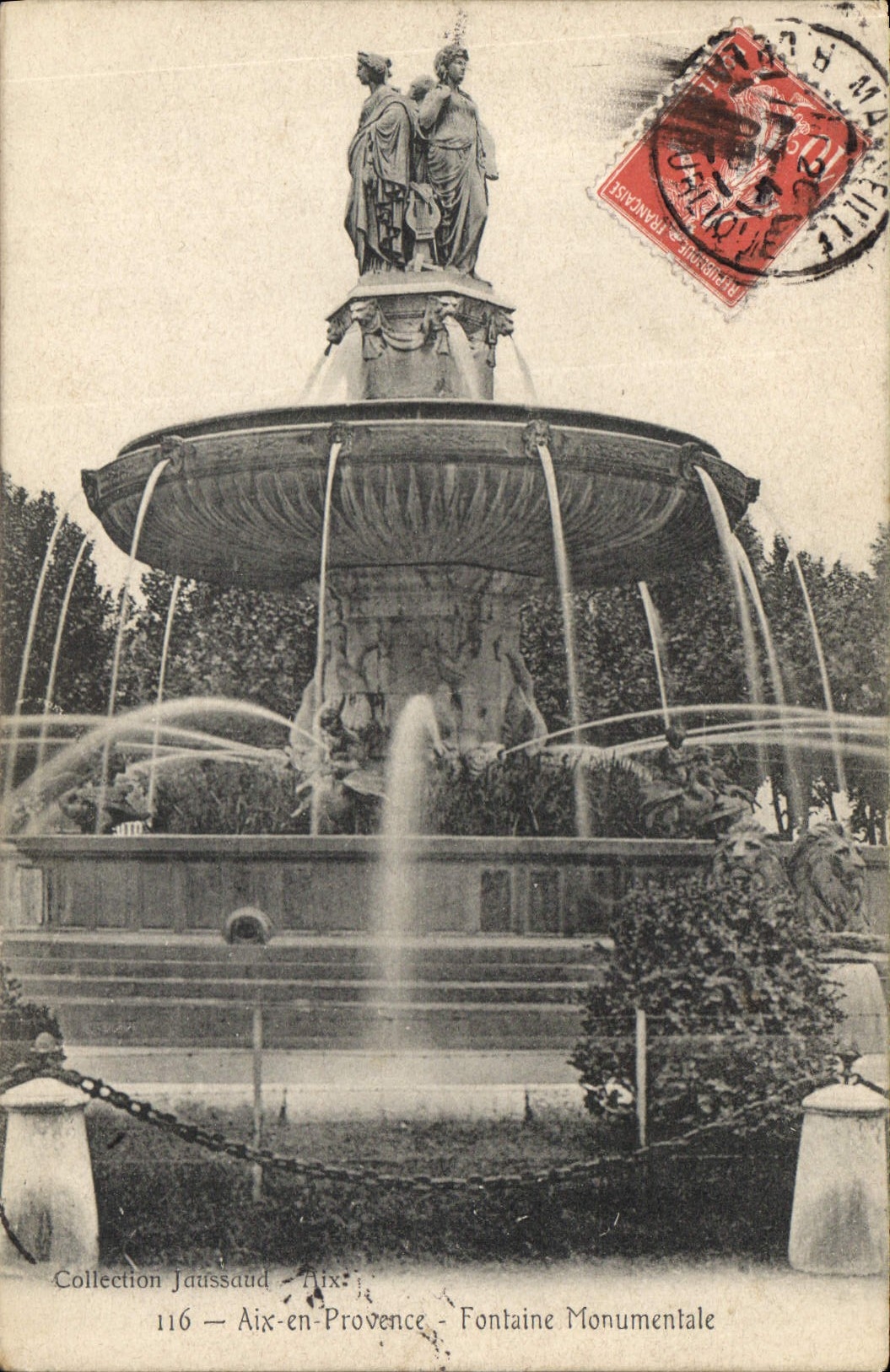 CPA Aix en Provence Fontaine monumentale