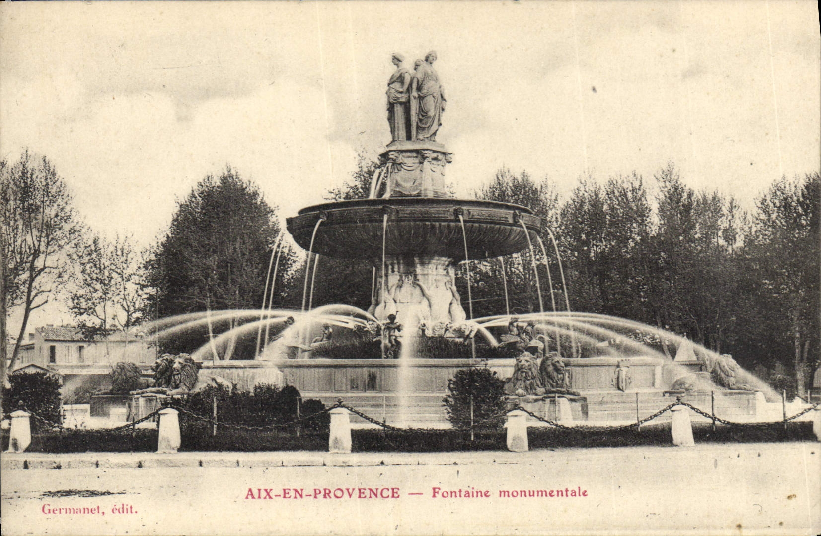 CPA Aix en Provence Fontaine monumentale 