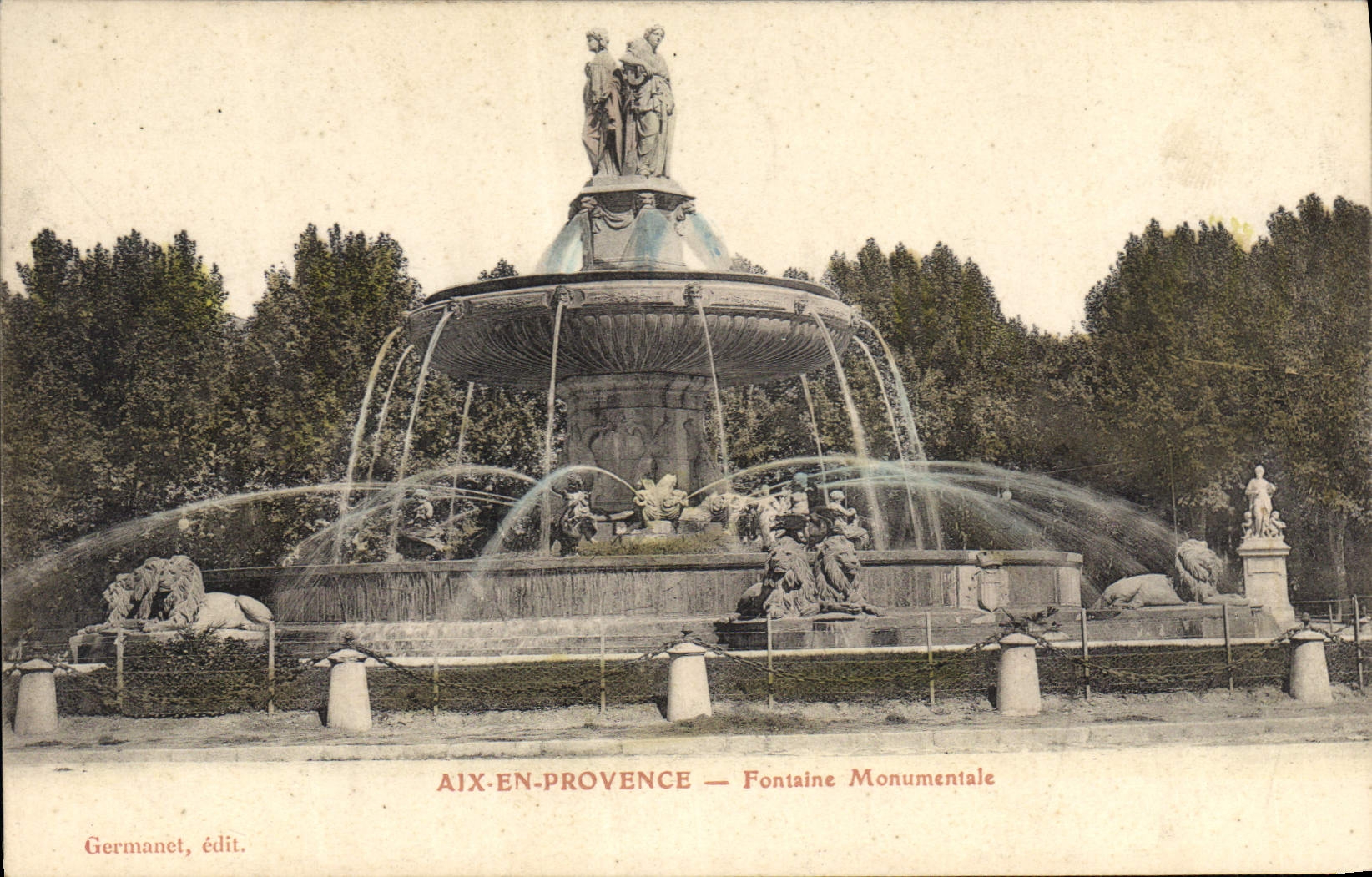 CPA Aix en Provence Fontaine Monumentale 