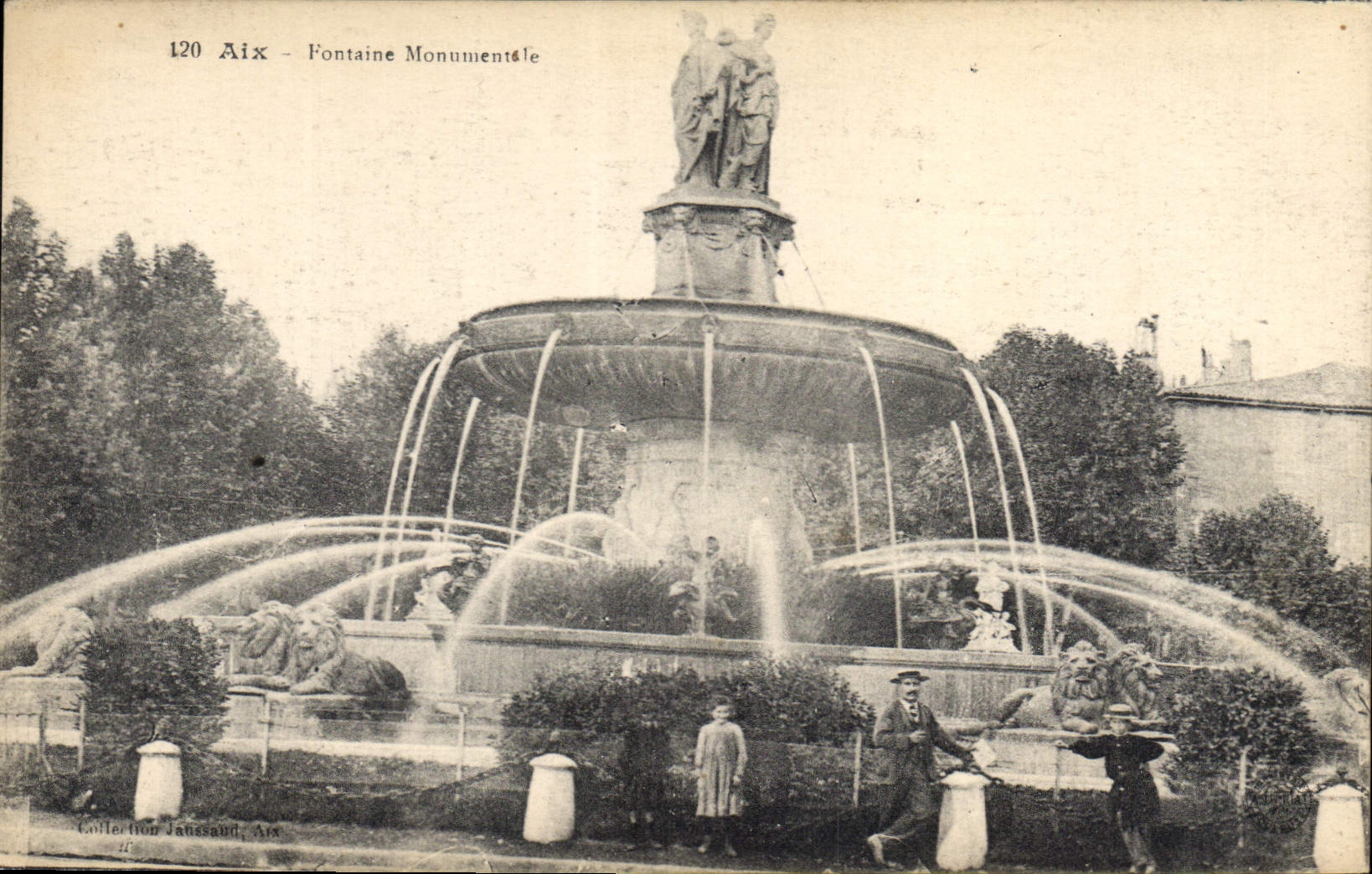 CPA Aix Fontaine Monumentale 