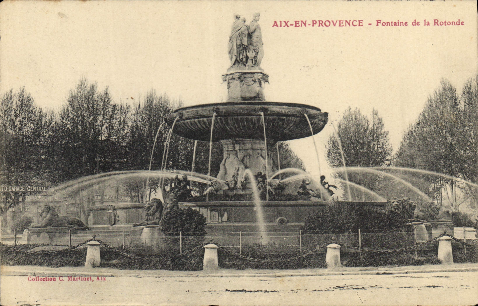 CPA Aix en Provence Fontaine de la Rotonde 
