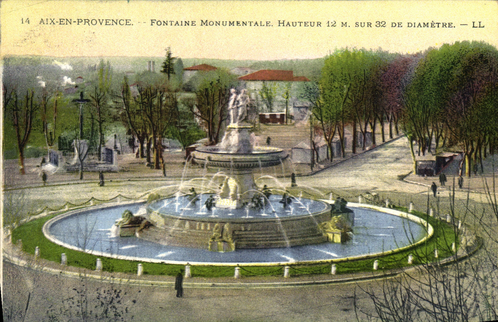 CPA Aix en Provence Fontaine Monumentale 