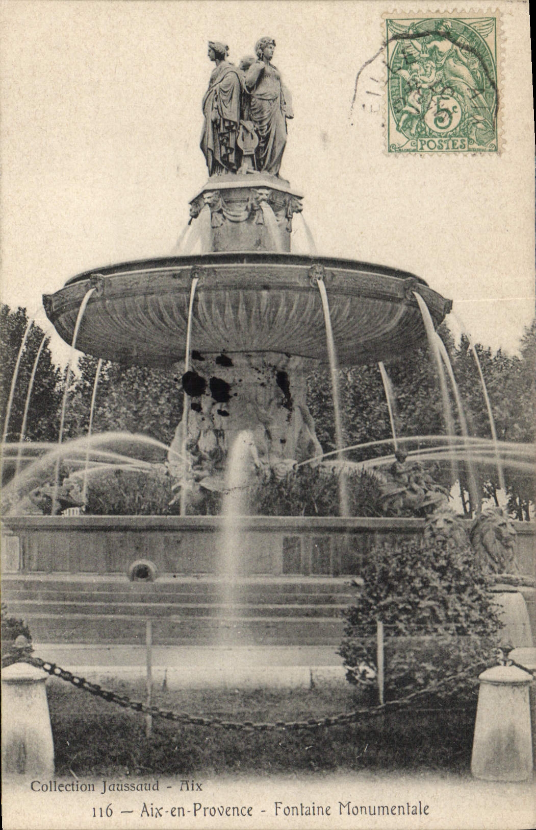 CPA Aix en Provence Fontaine Monumentale 
