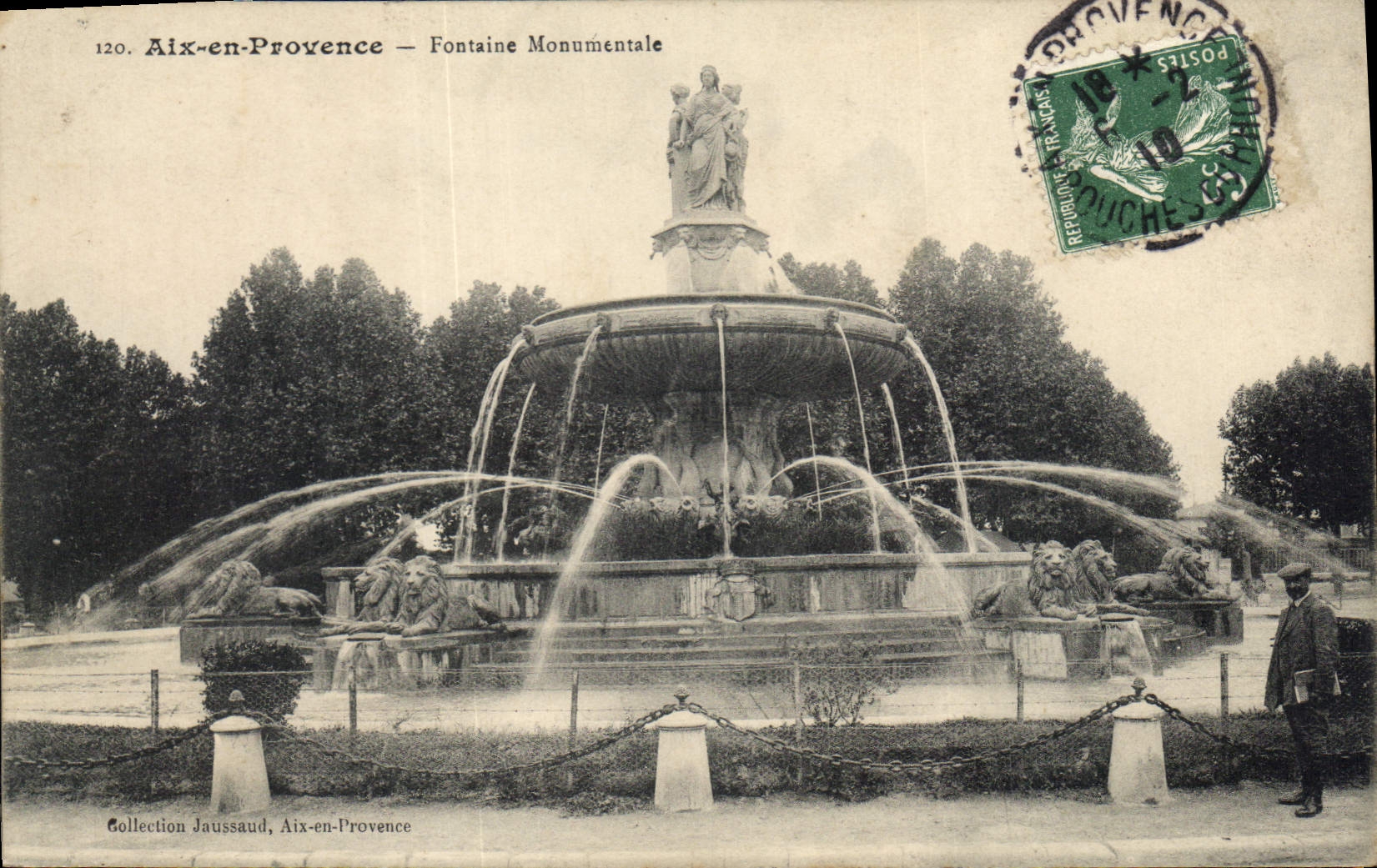 CPA Aix en Provence Fontaine Monumentale 