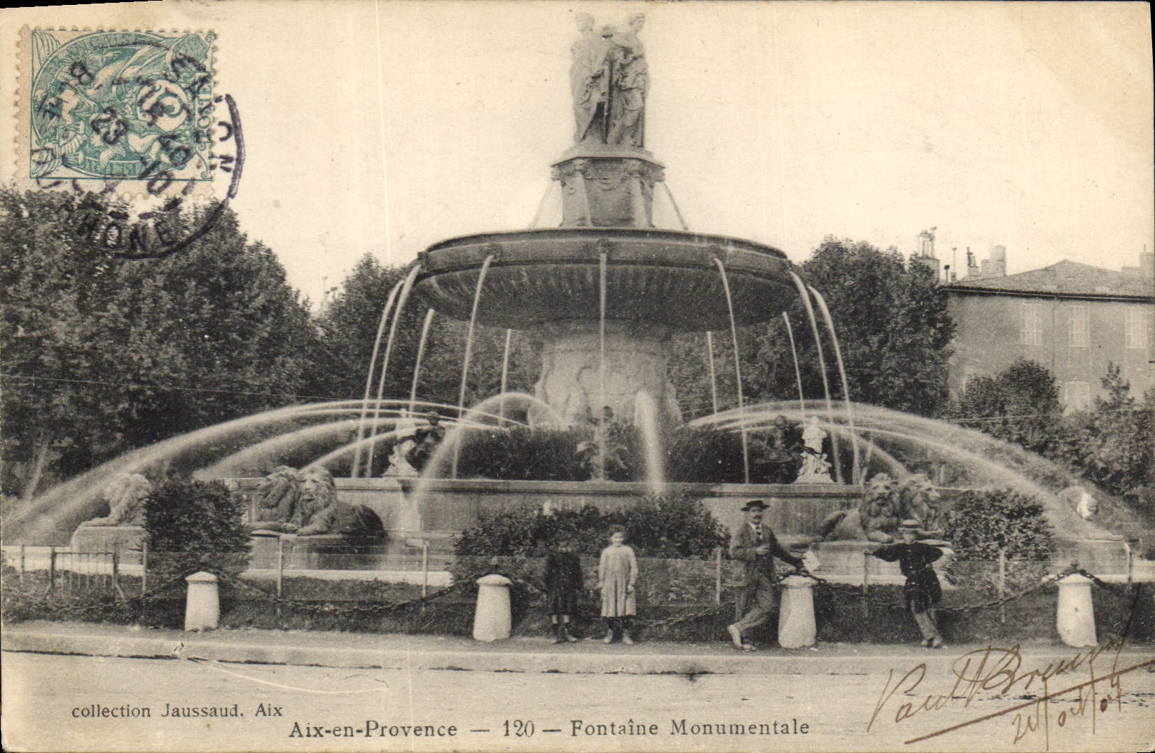 CPA Aix en Provence Fontaine Monumentale 