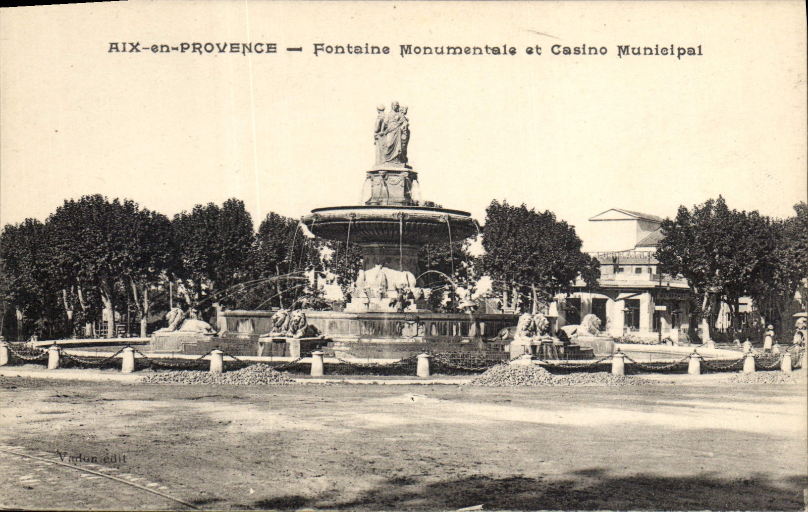 CPA Aix en Provence Fontaine Monumentale et Casino Municipal 