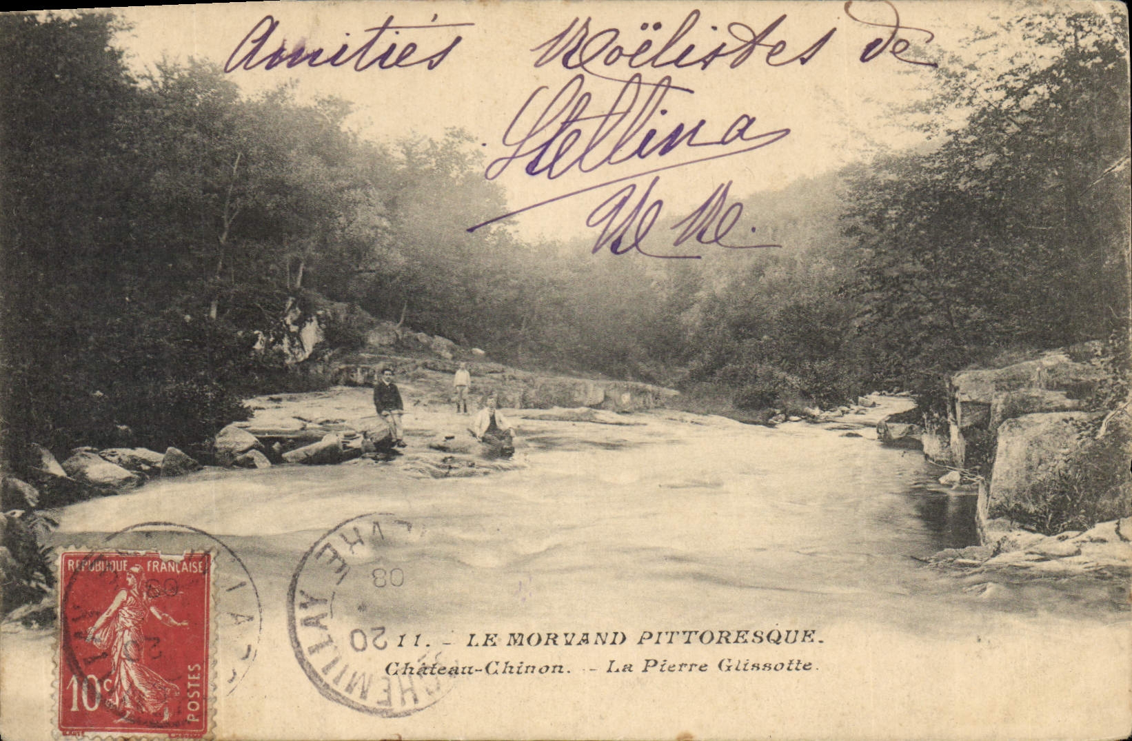 CPA Le Morvand Pittoresque Chateau Chichon La Pierre Glissotte 