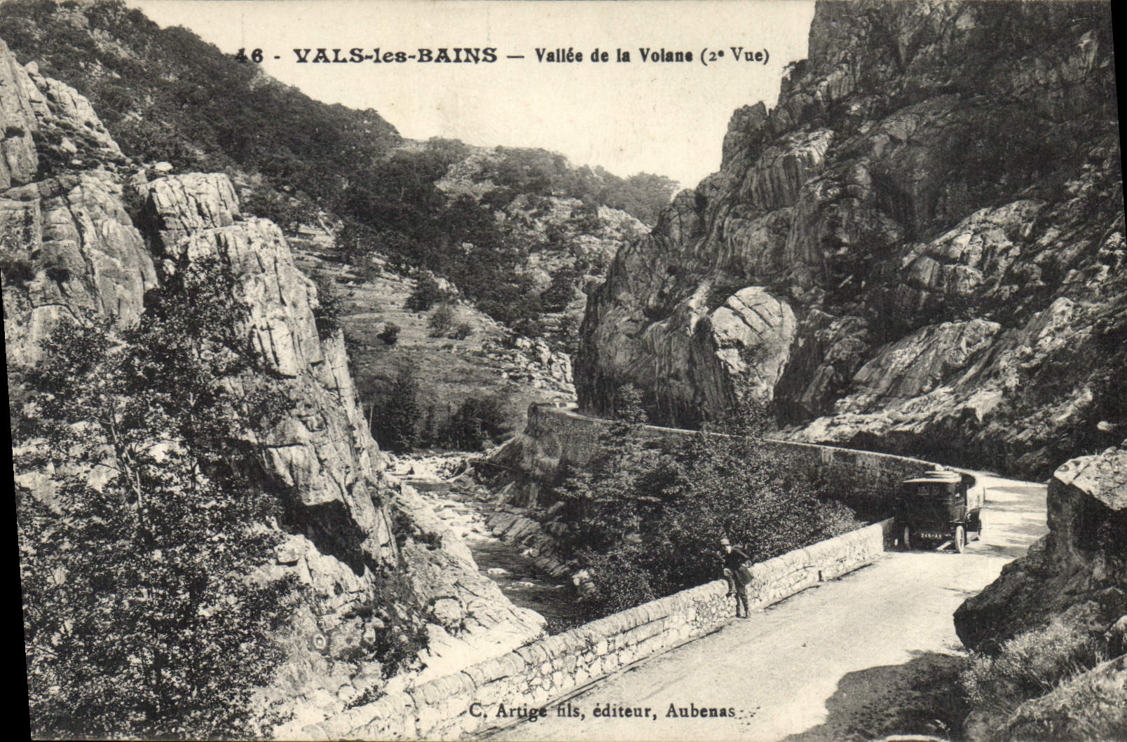 CPA Vals les Bains Vallee de la Volaune Vue