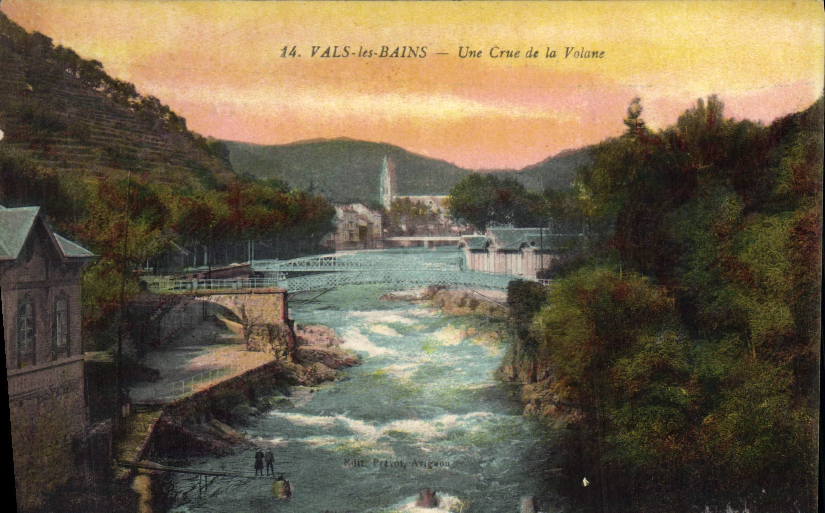 CPA Vals les Bains Une Crue de la Volane