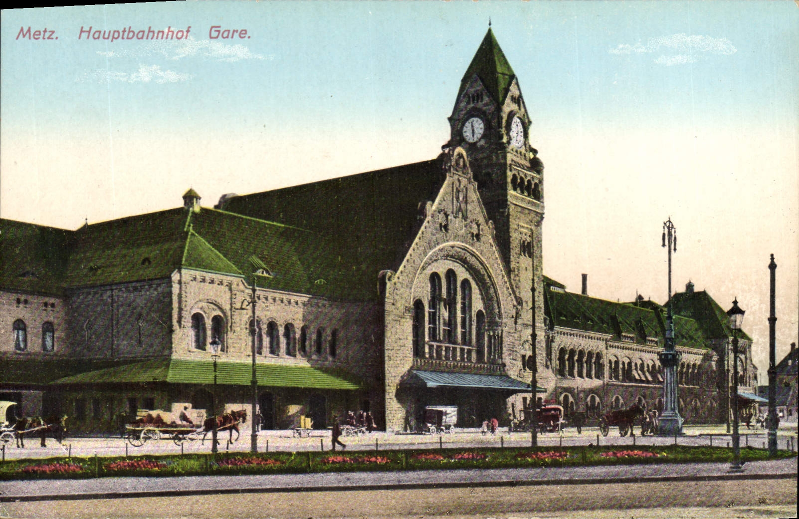 CPA Metz Hauptbahnhof Gare 