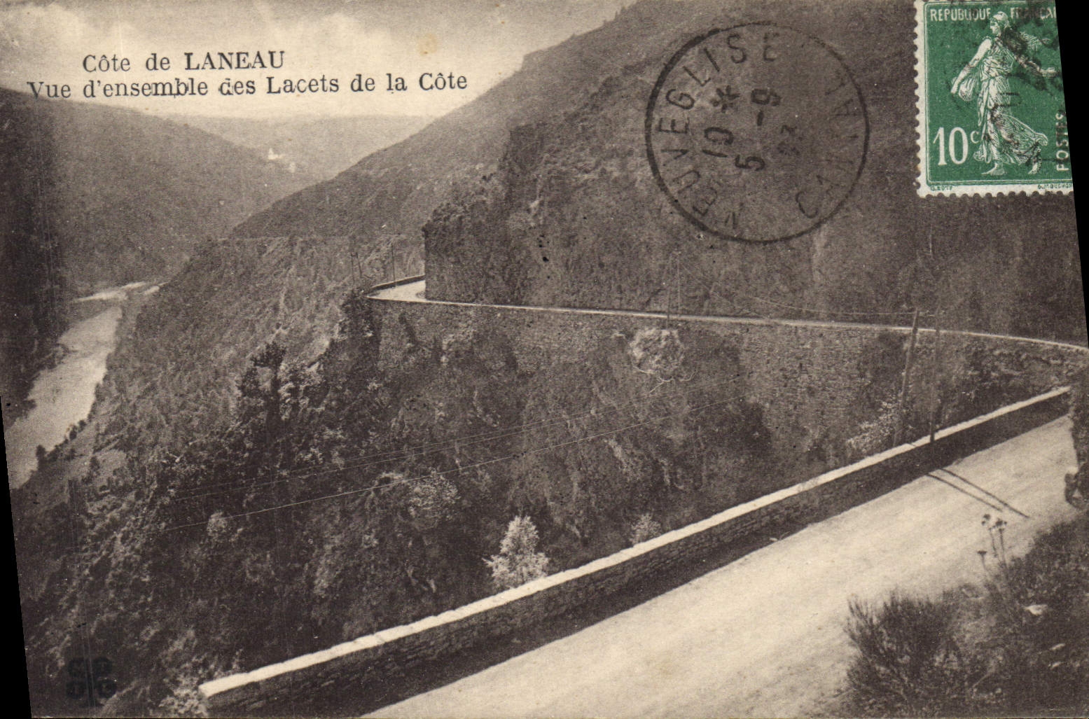 CPA Cote de Laneau Vue d'ensemble des Lacets de la Cote