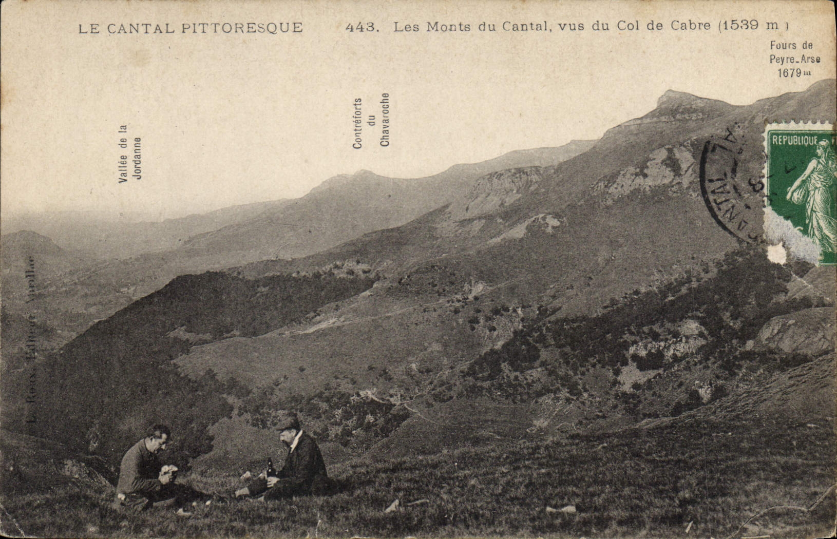 CPA Le Cantal Pittoresque Les Monts du Cantal vue du Col de Cabre 