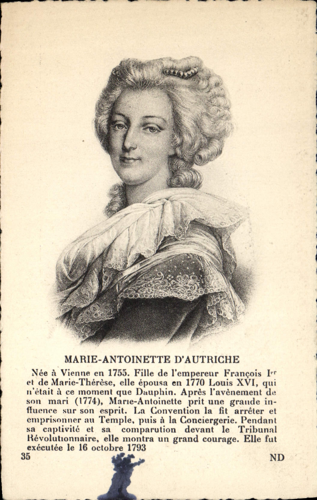 CPA Marie Antoinette d'Autriche 