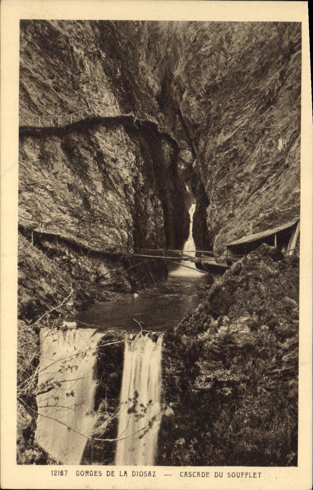 CPA Gorges de la Diosaz Cascade du Soufflet 