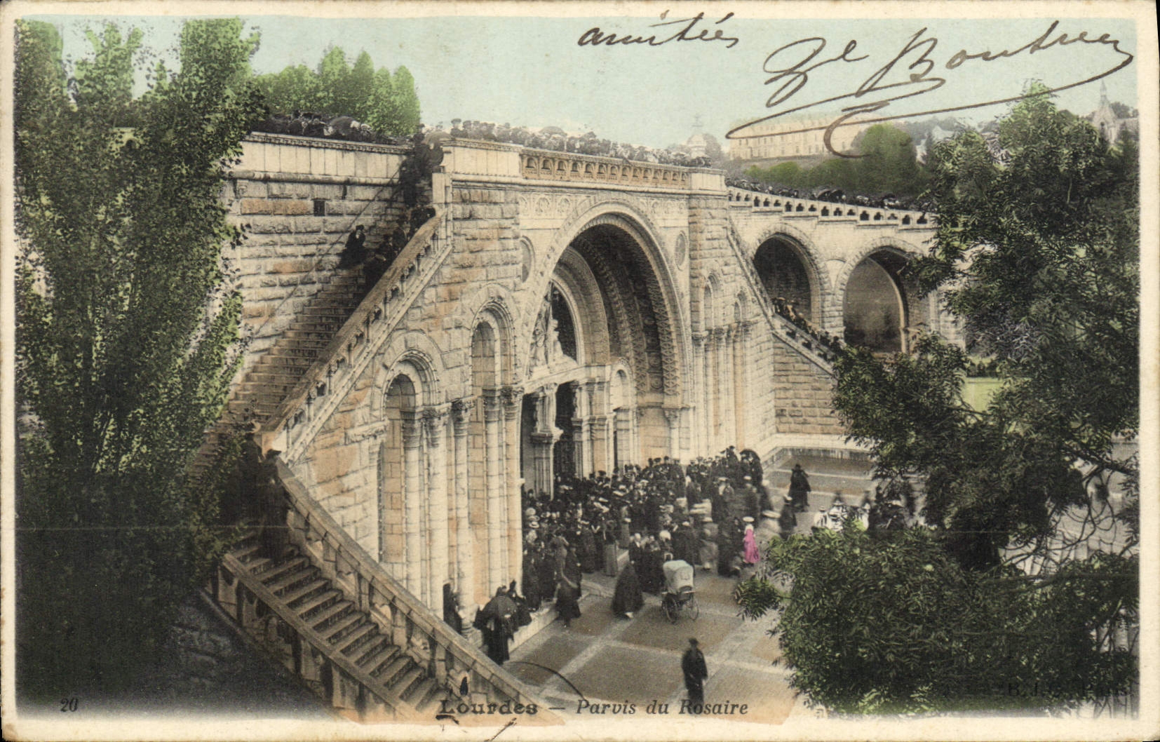 CPA Lourdes Parvis du Rosaire 
