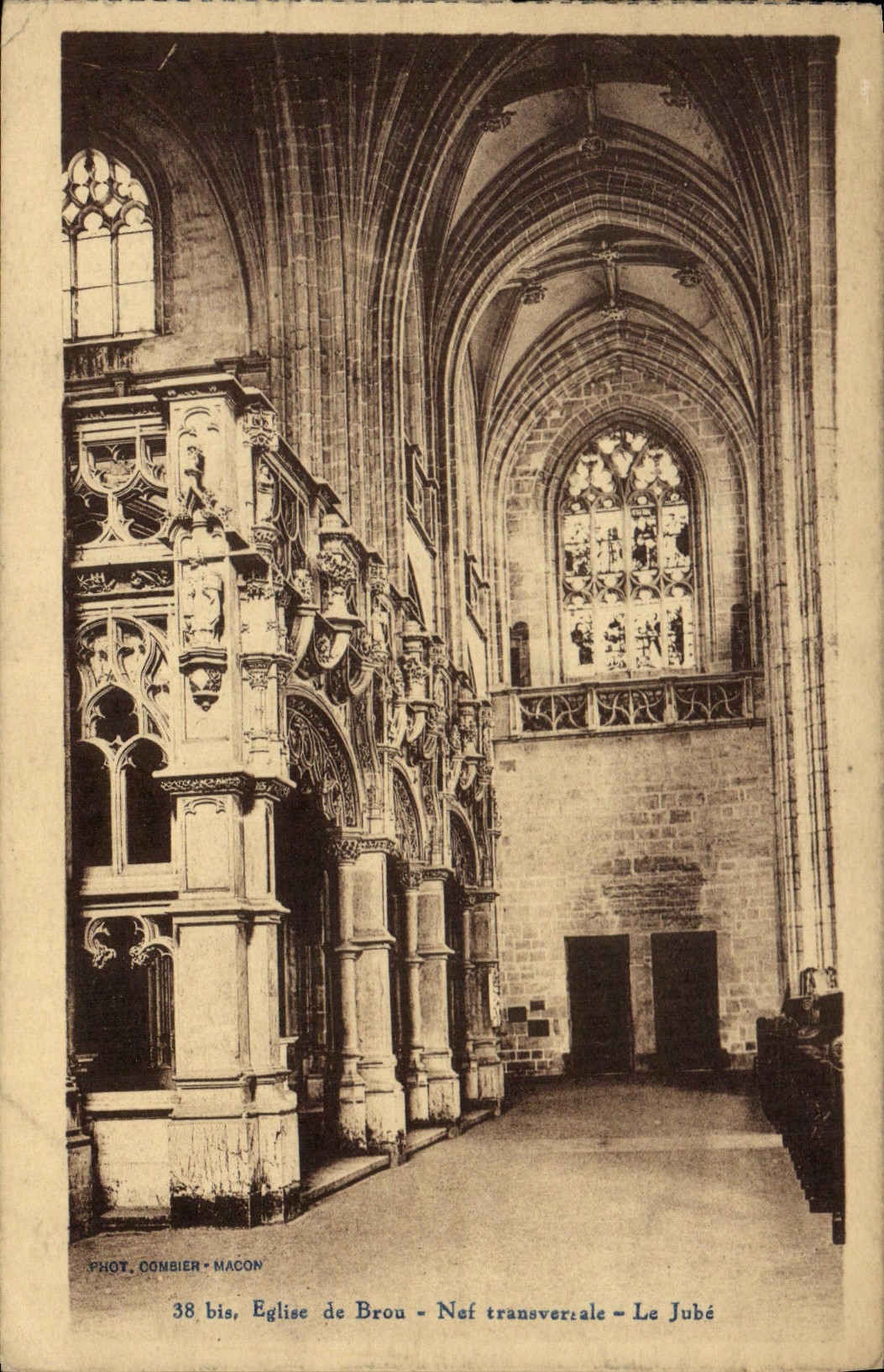 CPA Eglise de Brou Nef transversaile Le Jube 
