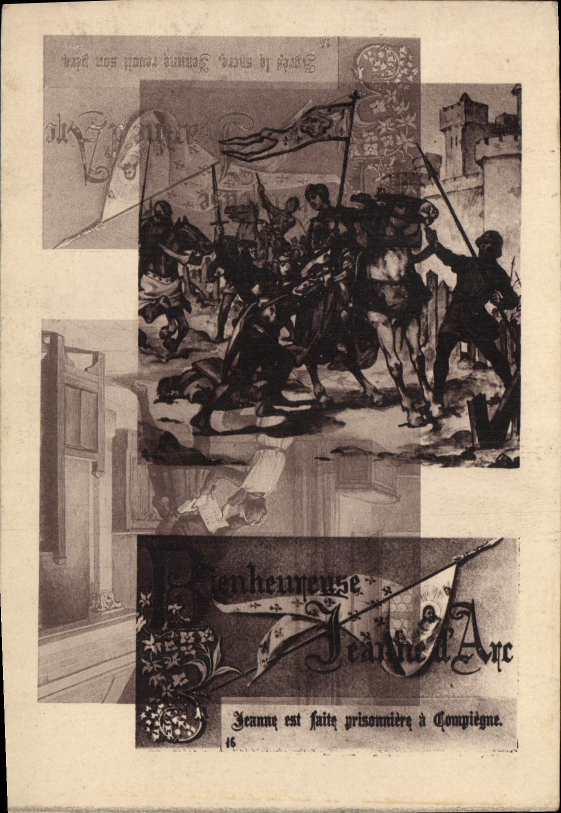 CPA Bienheureuse Jeanne d'Arc Jeanne est faite prisonniere a Compiegne