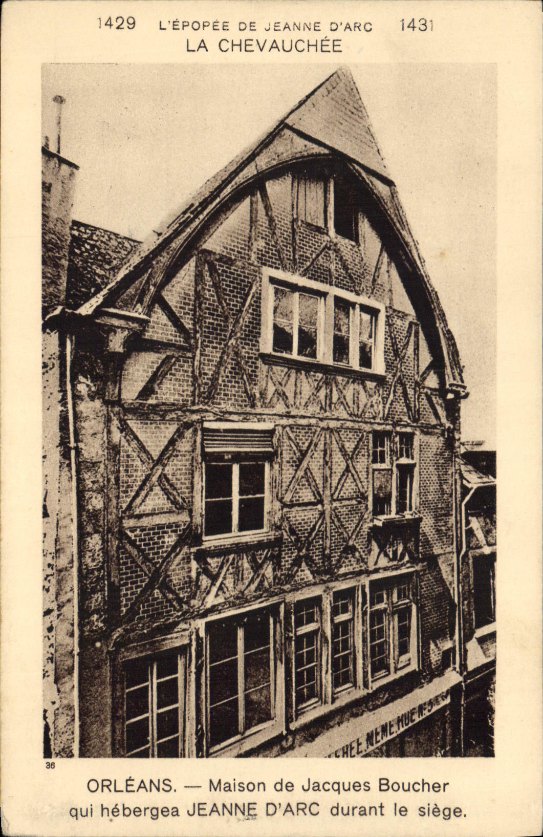 CPA Orleans Maison de Jacques Boucher qui hebergea Jeanne d'Arc durant le siege 