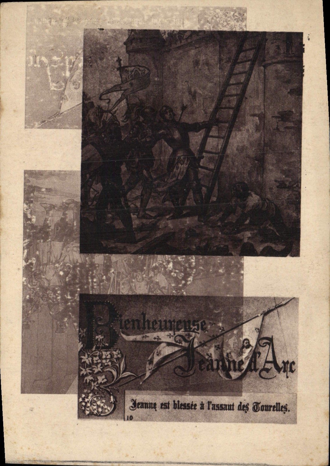 CPA Bienheureuse Jeanne d'Arc Jeanne est blessee a Passaut des Tourelles