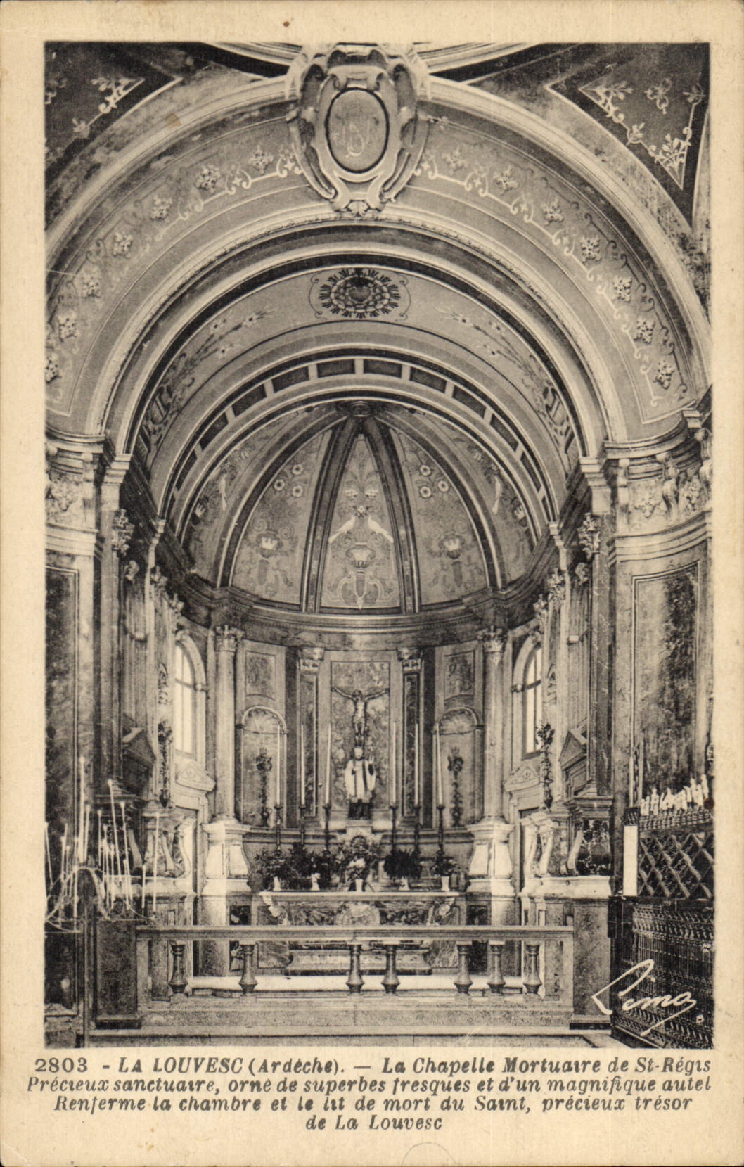 CPA La Louvesc Ardeche La Chapelle Mortuaire de St Regis