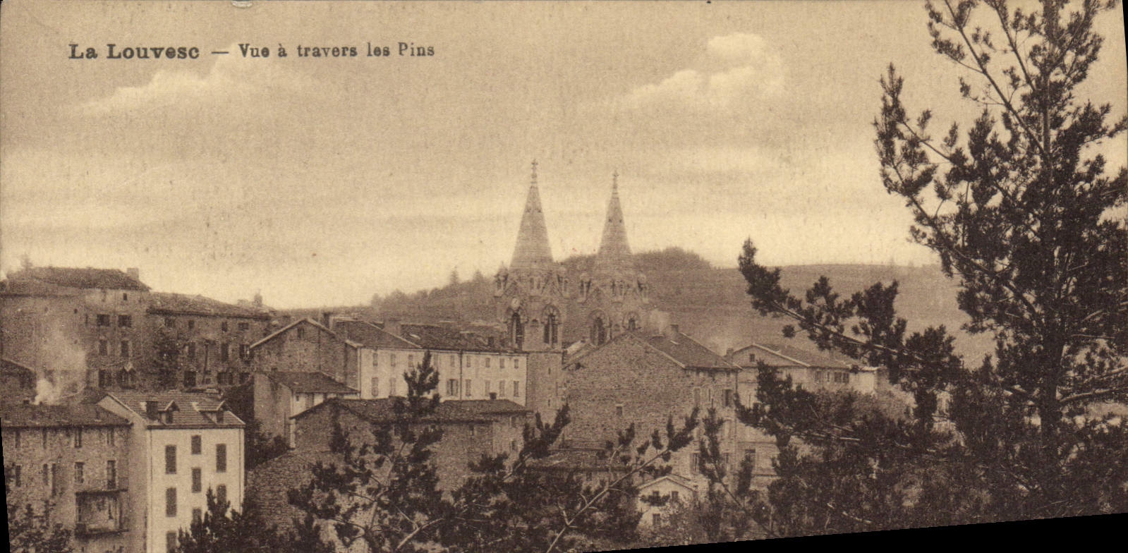 CPA La Louvesc Vue a travers les Pins