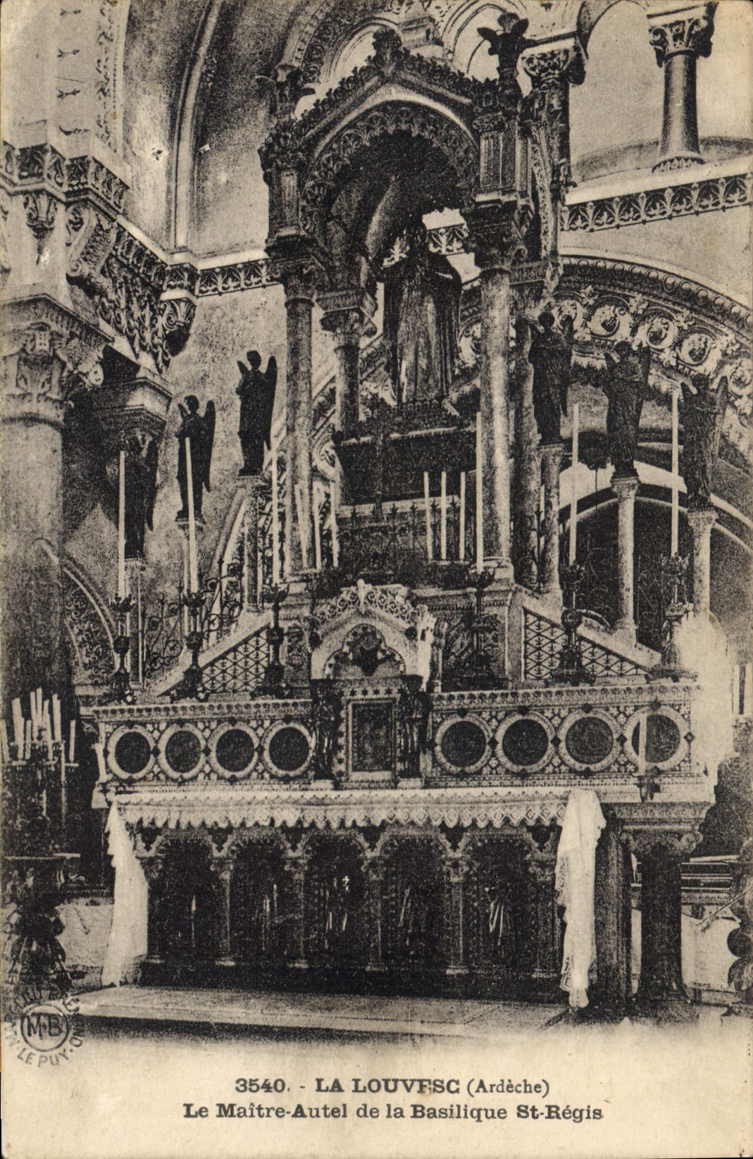 CPA La Louvesc Ardeche Le Maitre Autel de la Basilique St Regis 
