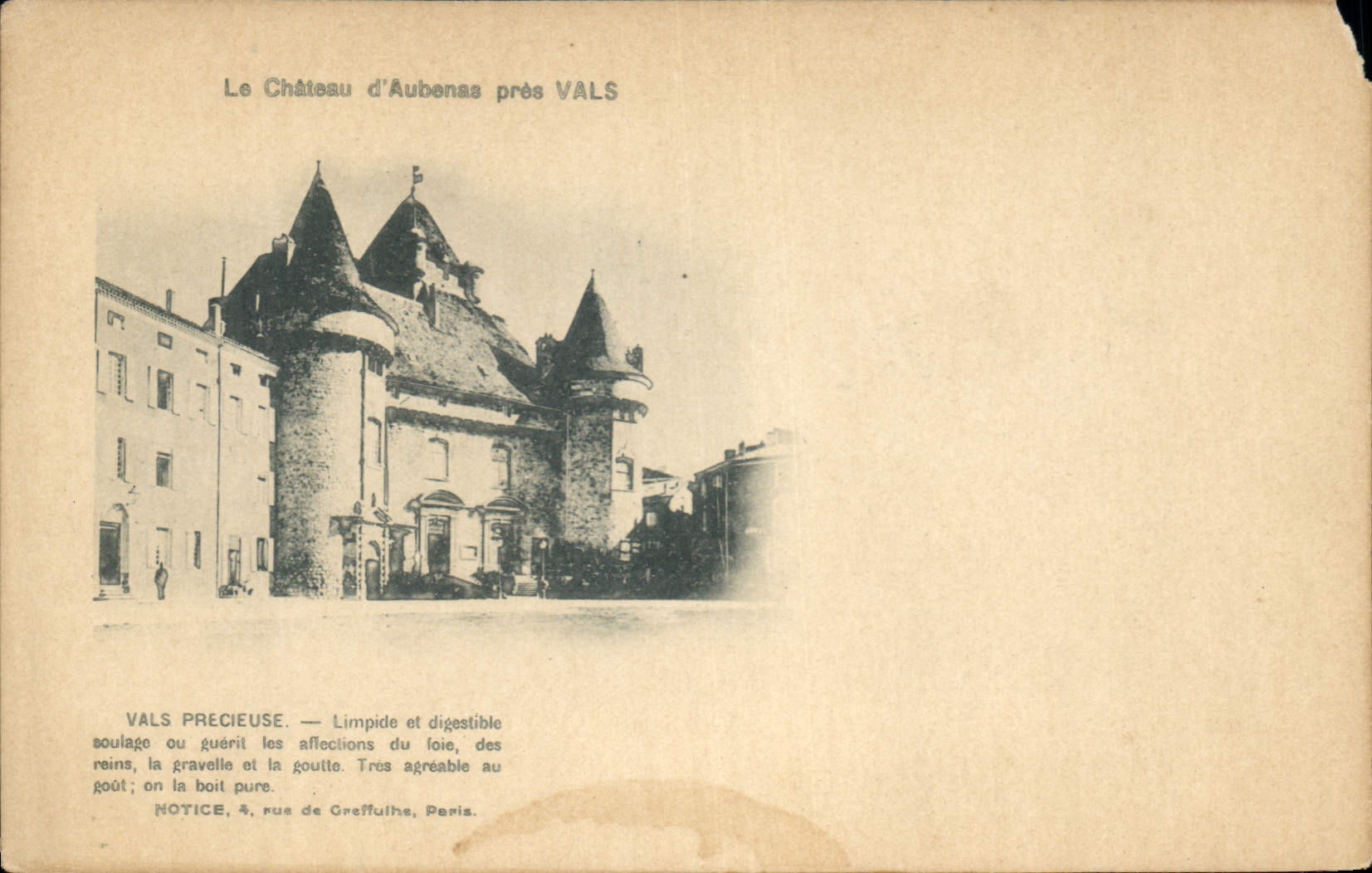 CPA Le Chateau d'Aubenas pres Vals Vals Precieuse 