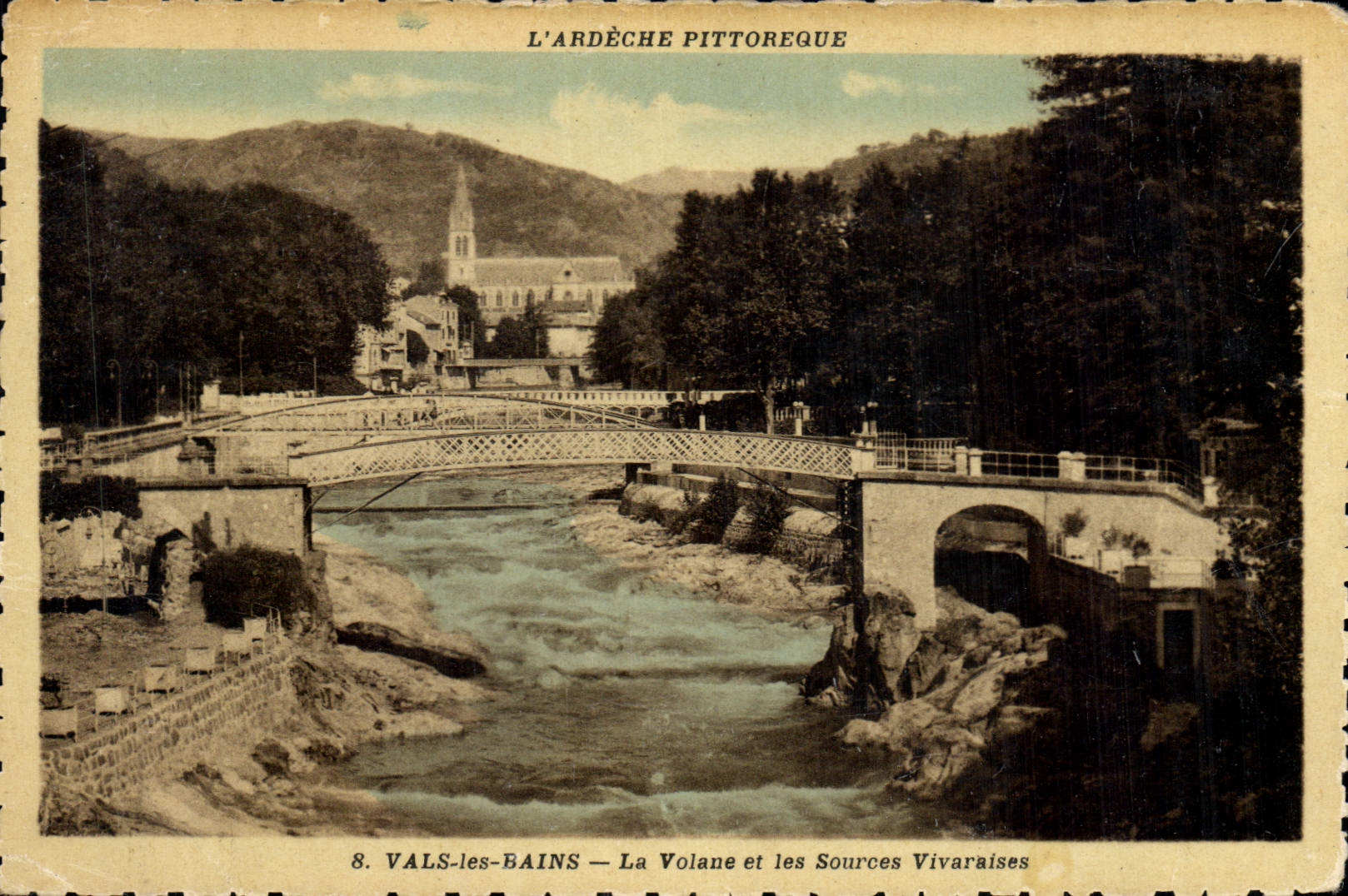 CPA l'Ardeche Pittoresque Vals les Bains La Volane et les Sources Vivaraises