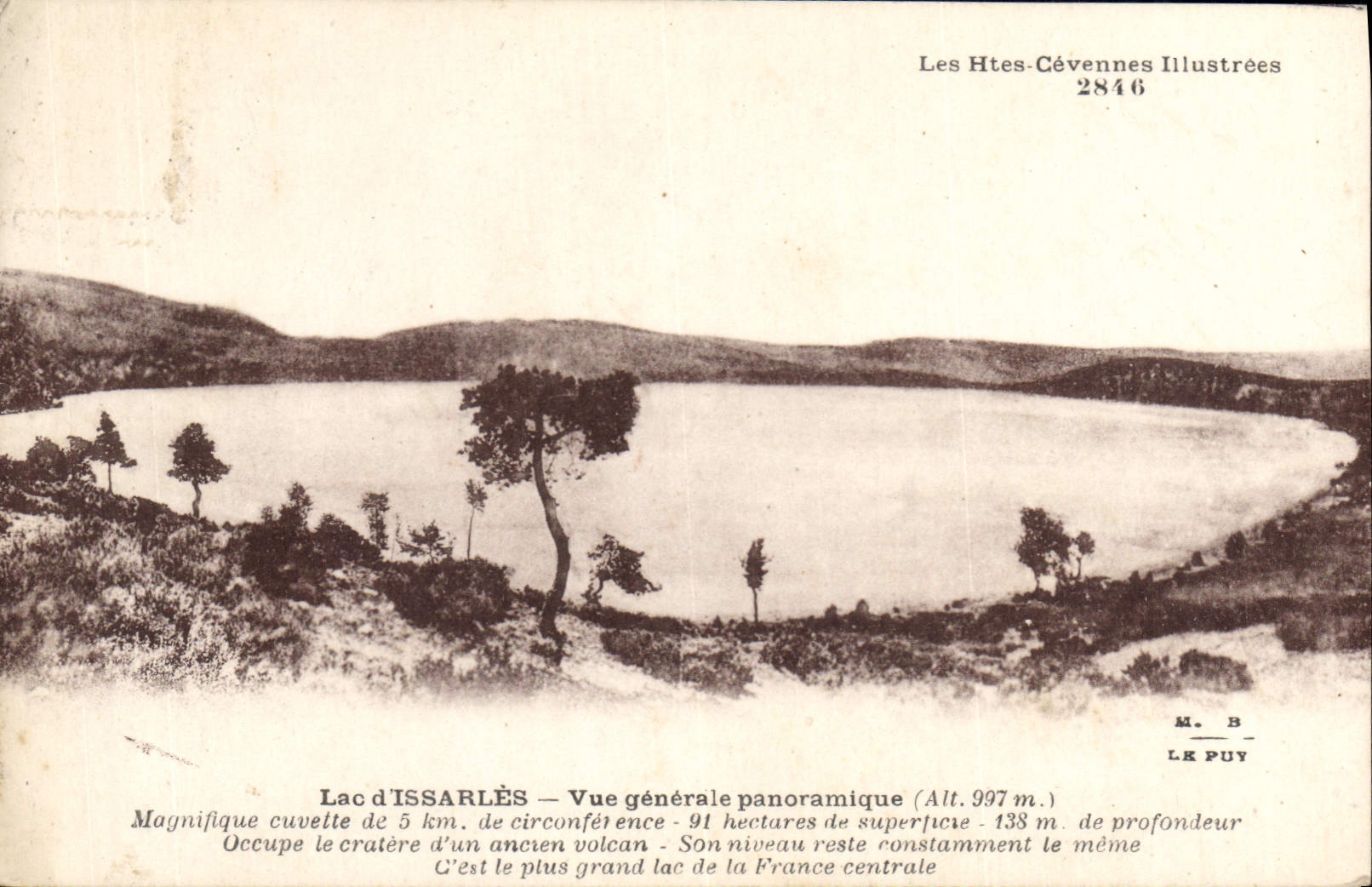 CPA Les Htes Cevennes Illustrees Lac d'Issarles Vue generale panoramique 