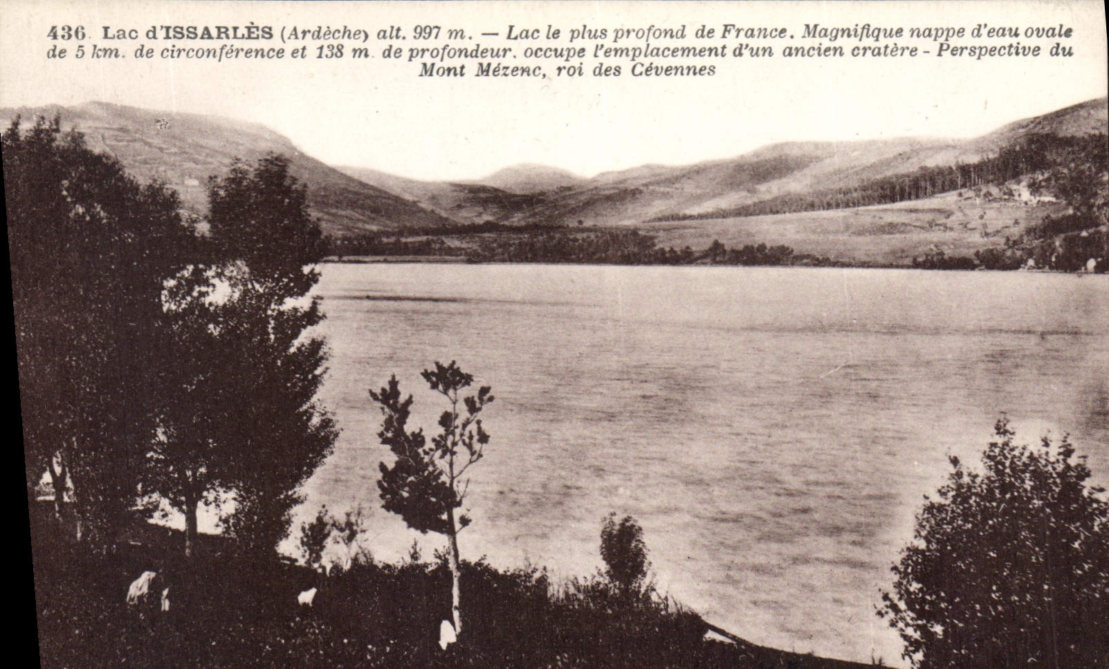 CPA Lac d'Issarles Ardeche Lac le plus de France 