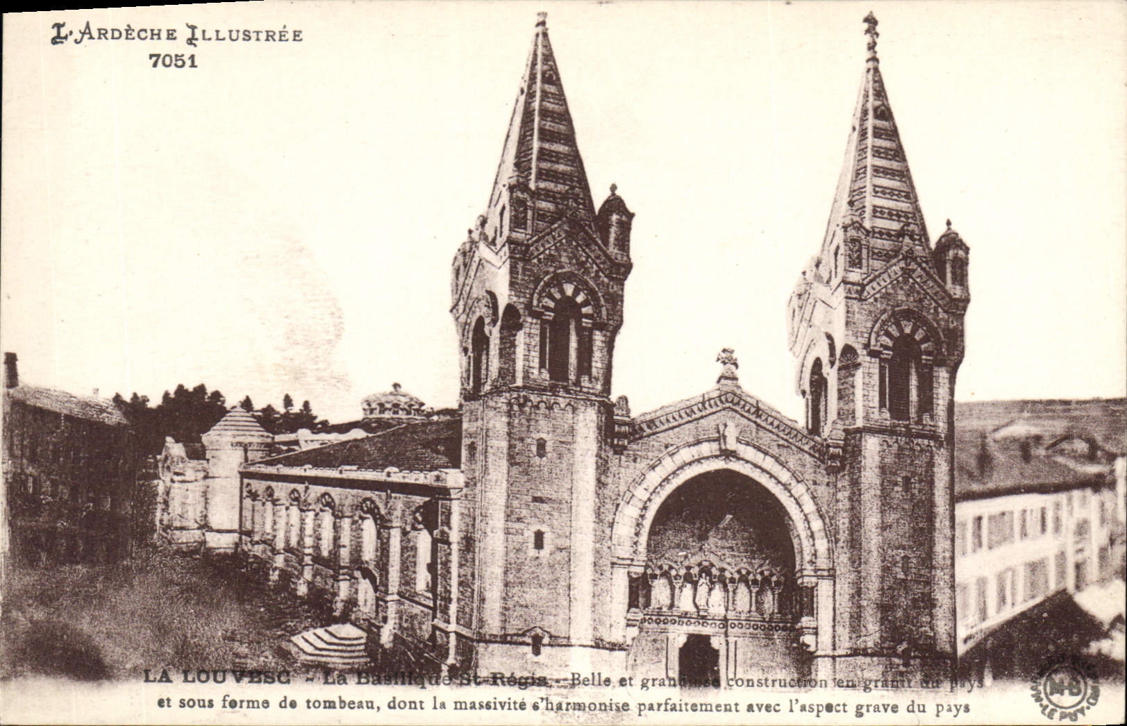 CPA l'Ardeche Illustree La Louvesc La Basilique St Regis 