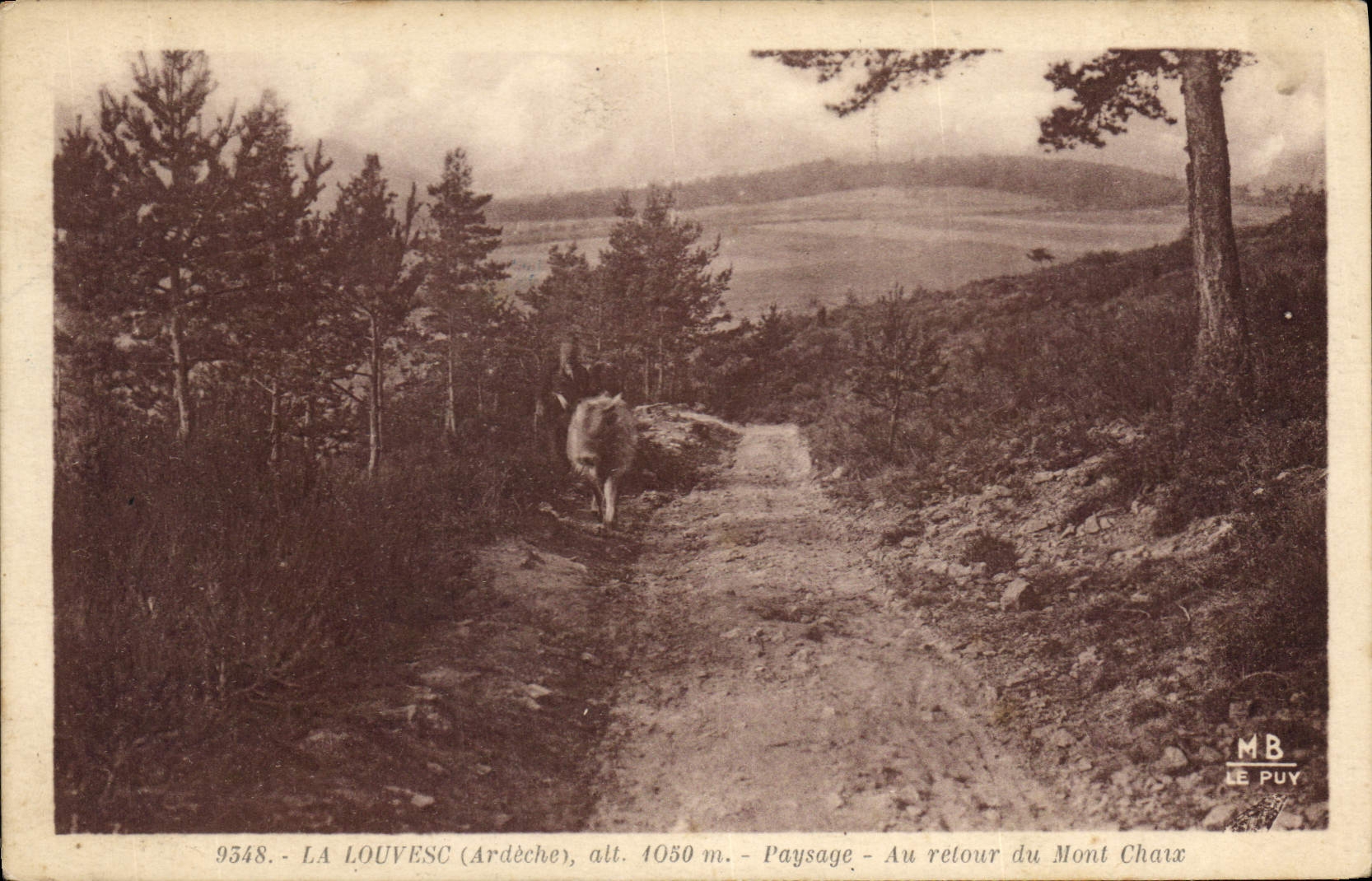 CPA La Louvesc Paysage Au retour du Mont Chaix 