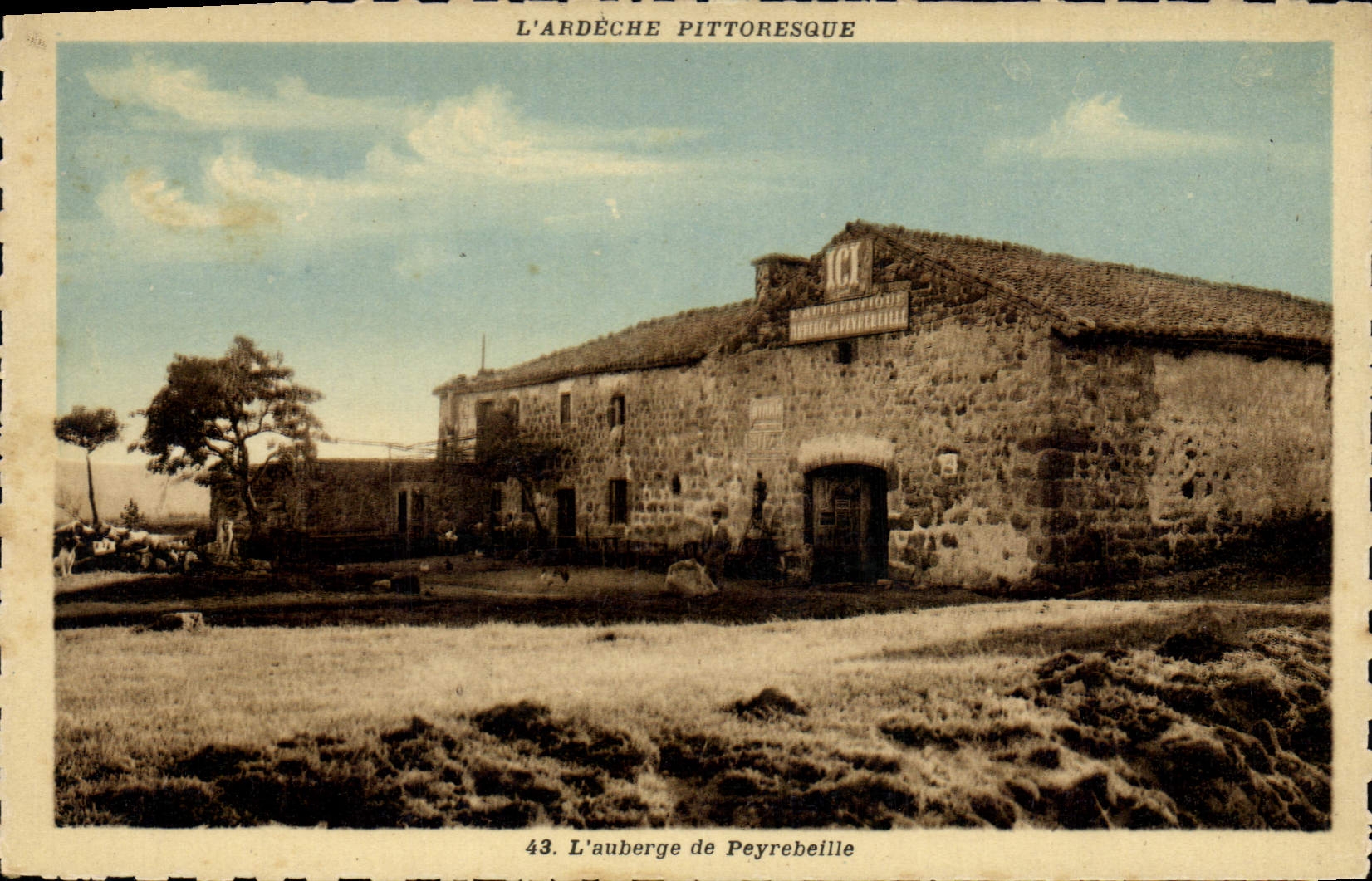 CPA l'Ardeche Pittoresque l'Auberge de Peyrebeille