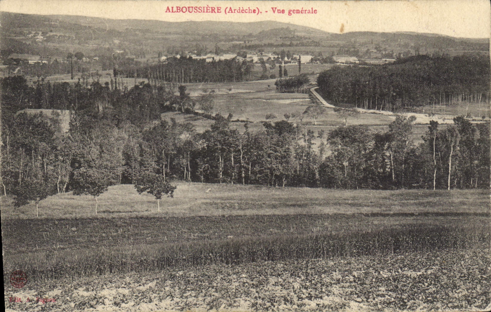 CPA Alboussiere Ardeche Vue generale