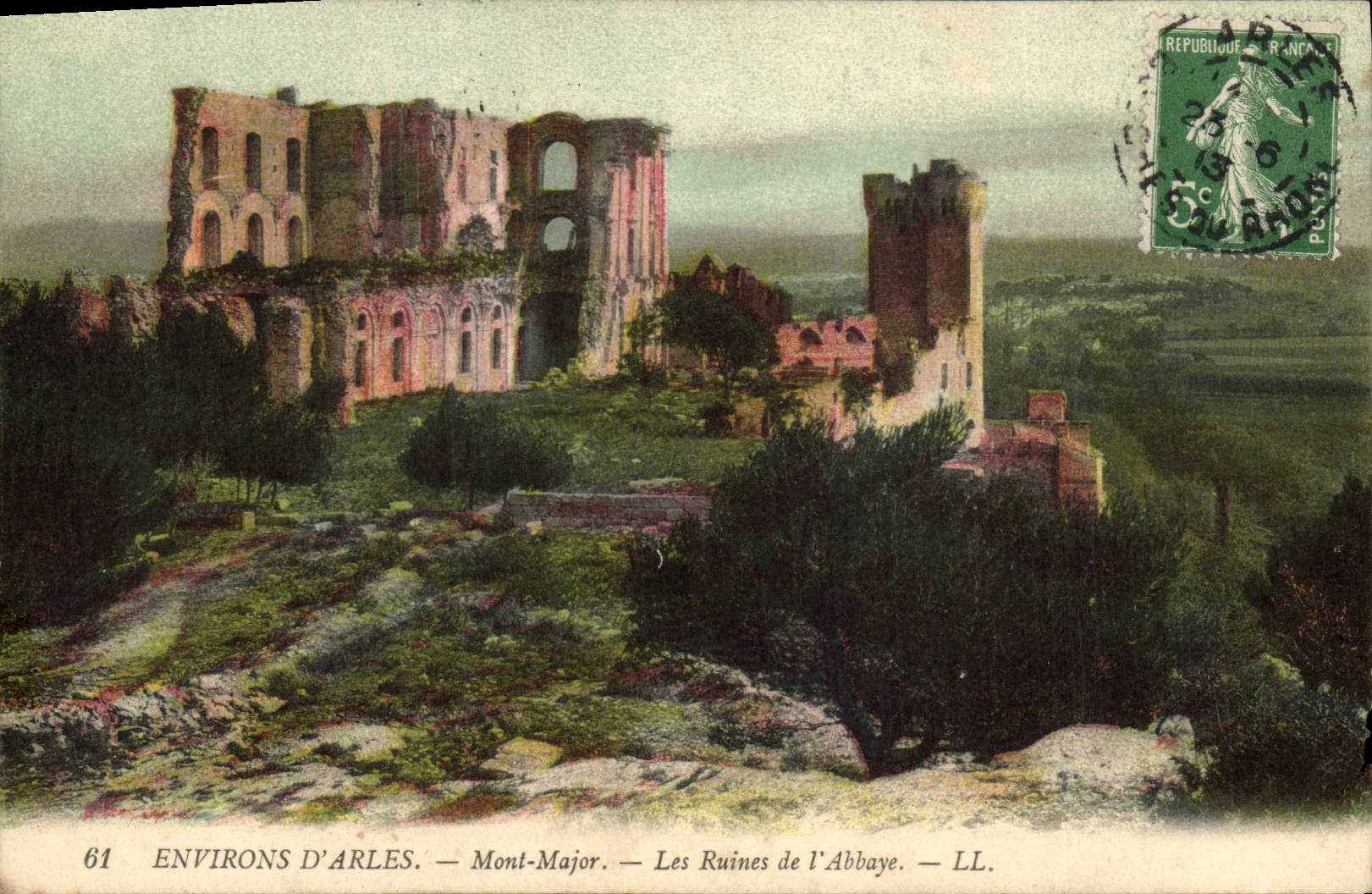 CPA Environs d'Arles Mont Majour les Ruines de l'Abbaye