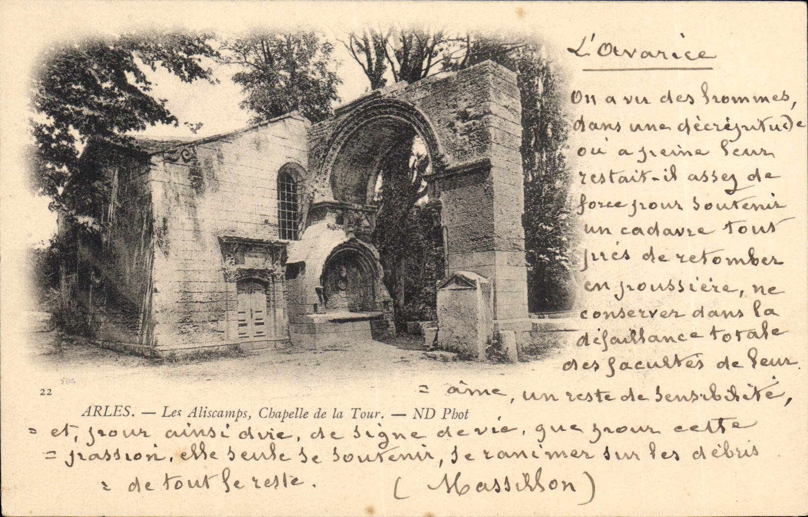 CPA Arles les Aliscamps chapelle de la Tour 