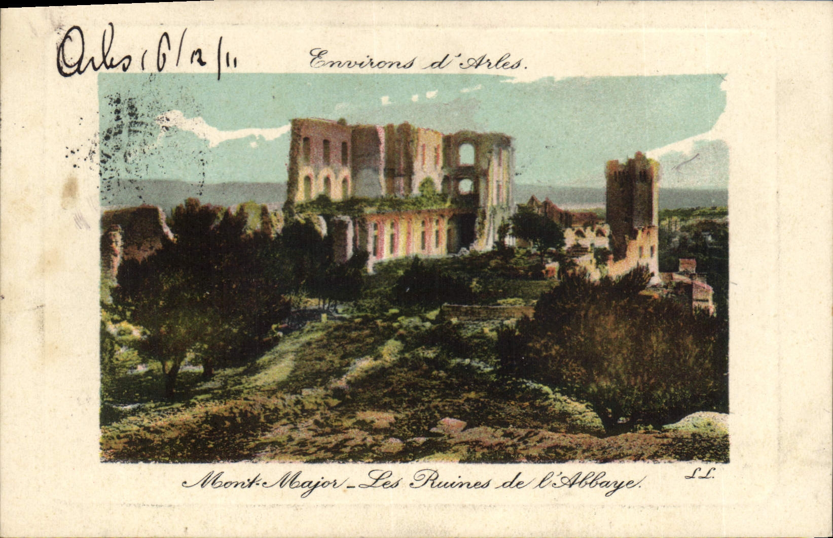 CPA Environs d'Arles Mont Major les Ruines de l'Abbaye 