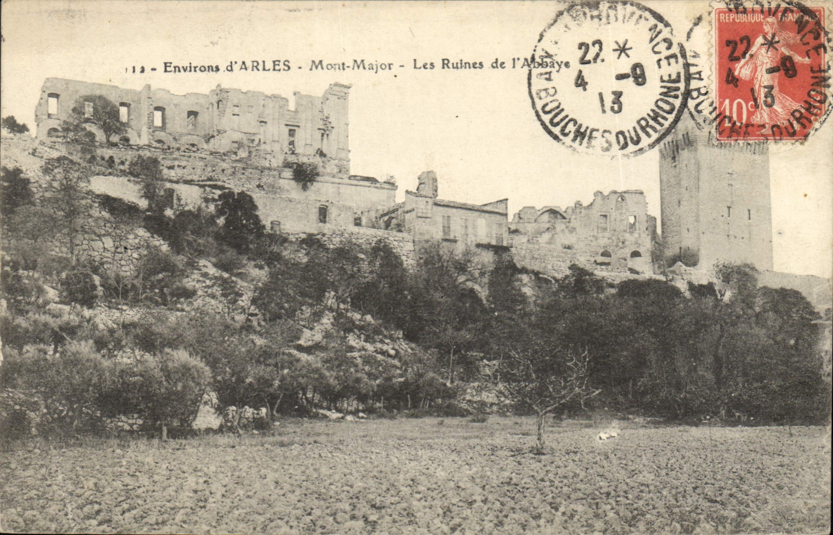 CPA Environs d'Arles Mont Major les Ruines de l'Abbaye 